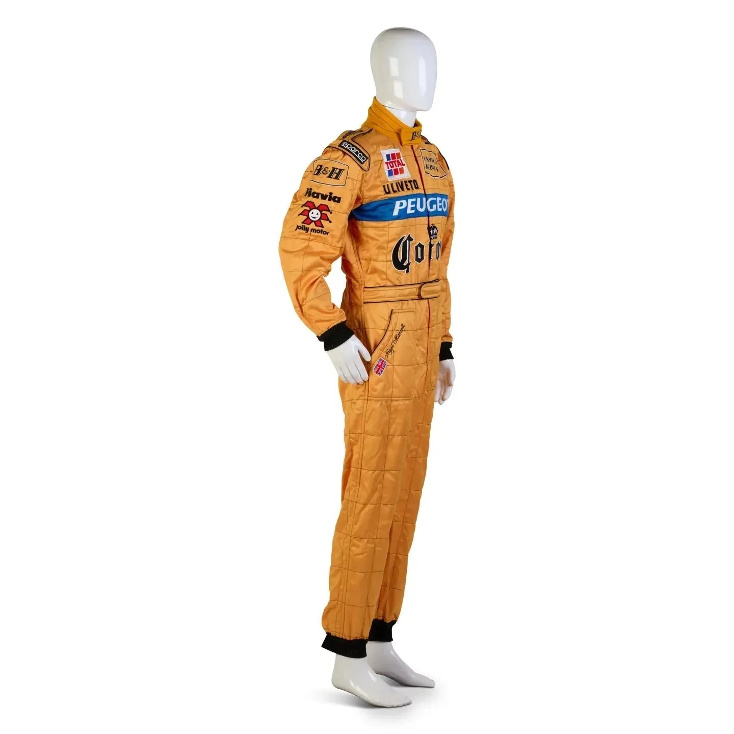 1996 Jordan Peugeot Benson & Hedges Sparco Formula 1 Nigel Mansell Race Suit - Image 3