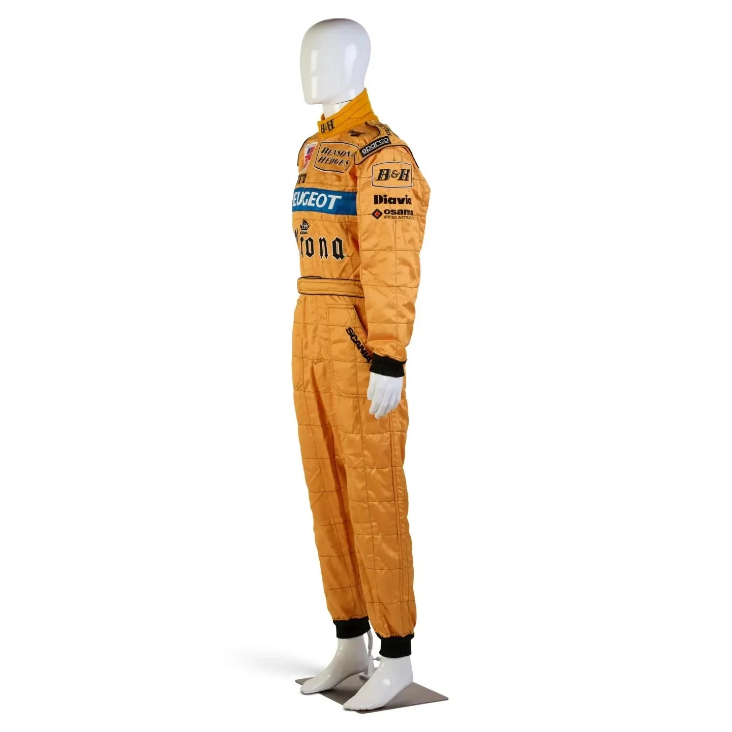 1996 Jordan Peugeot Benson & Hedges Sparco Formula 1 Nigel Mansell Race Suit - Image 4