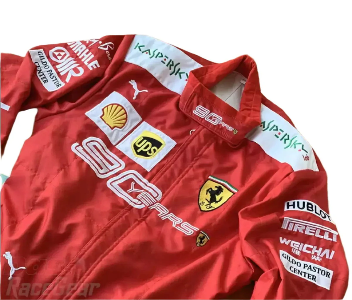 2019 Charles Leclerc Scuderia Ferrari 90 Years Embroided Racing Suit - Image 6