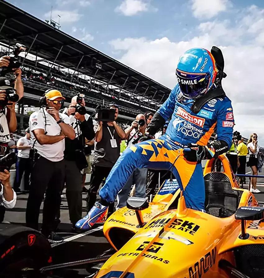 2019 Fernando Alonso Indy 500 McLaren F1 Gloves - Image 3