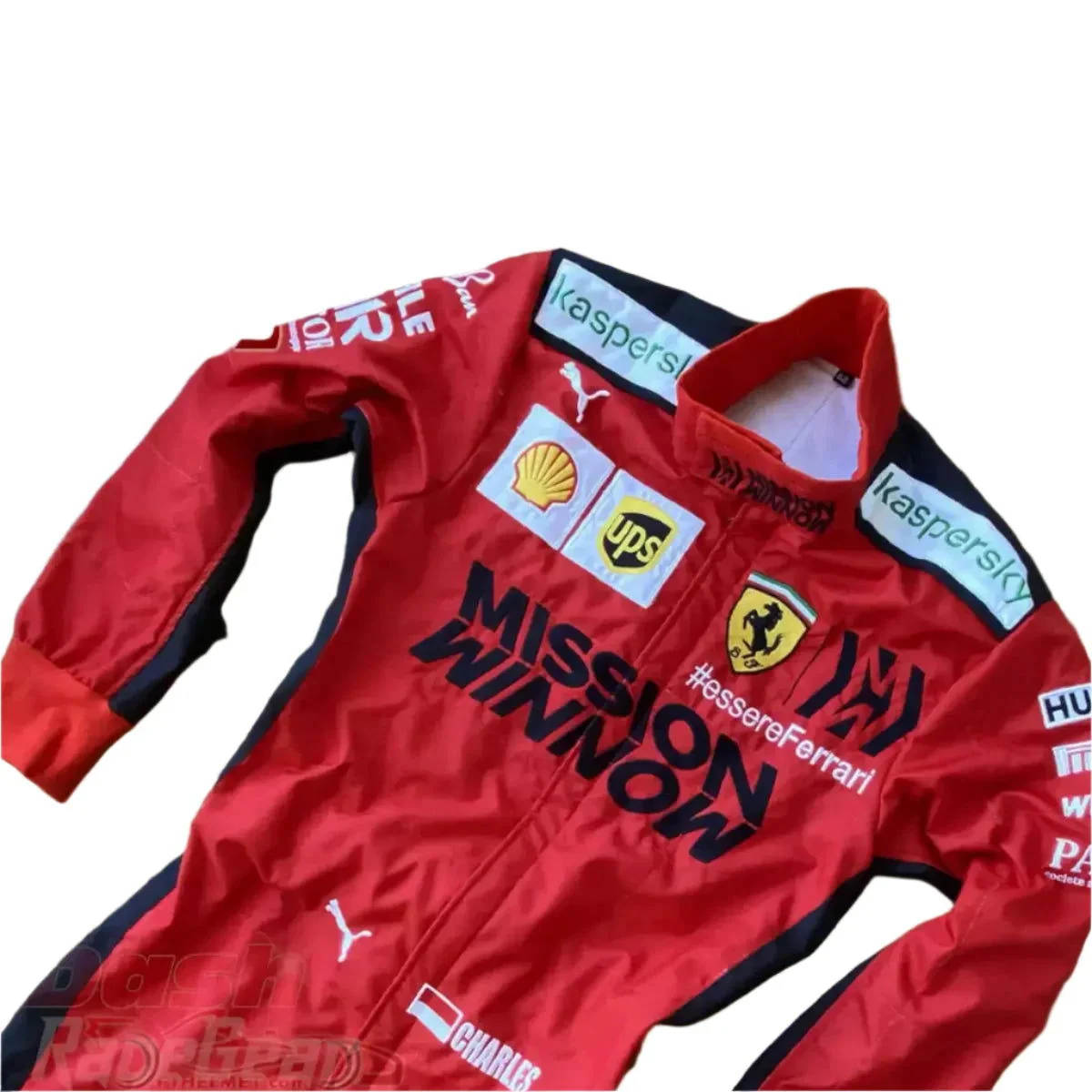 2020 Charles Leclerc Ferrari Mission Winnow F1 Embroidered Racing Suit - Image 3