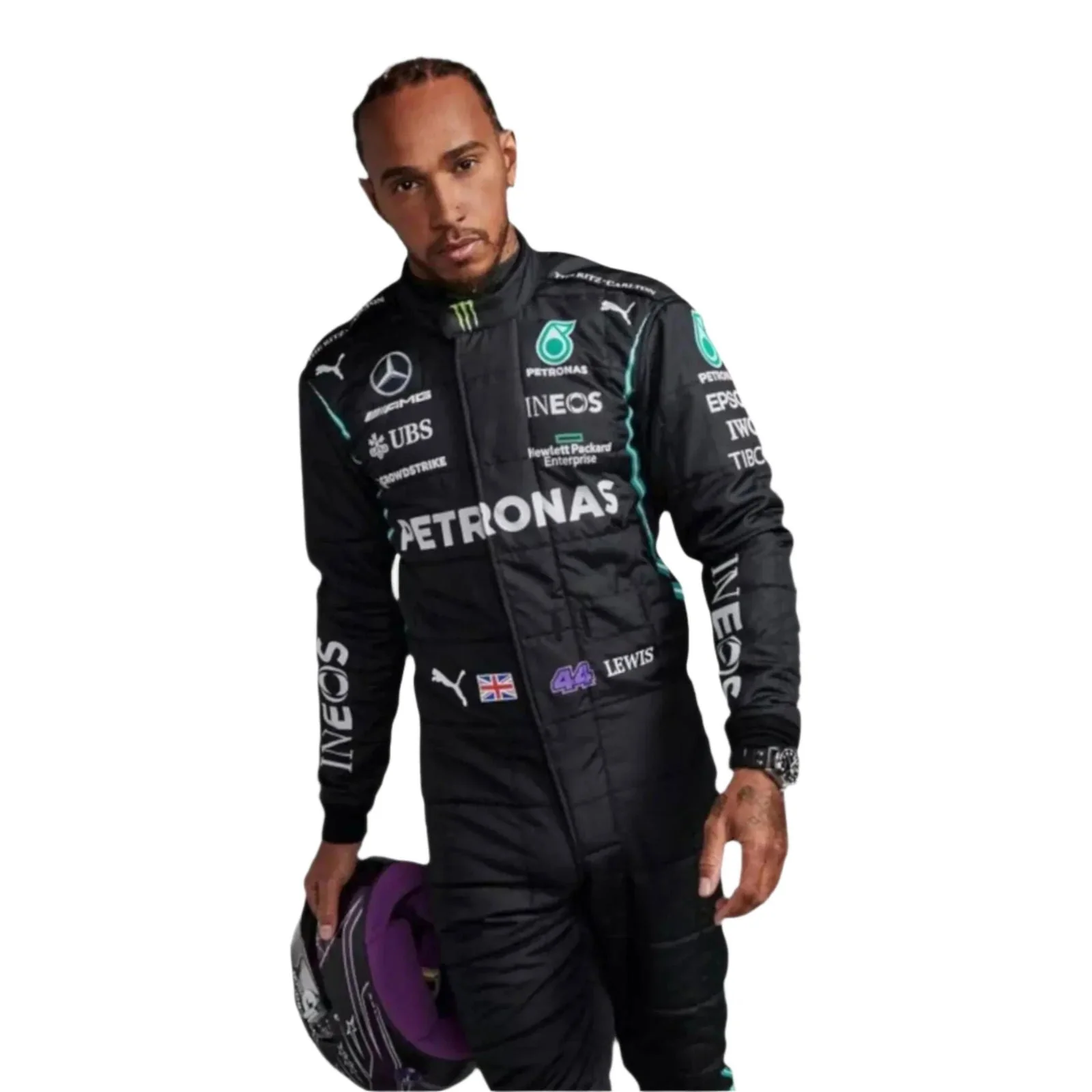 2020 Lewis Hamilton Mercedes AMG F1 Replica Race Suit - Image 2