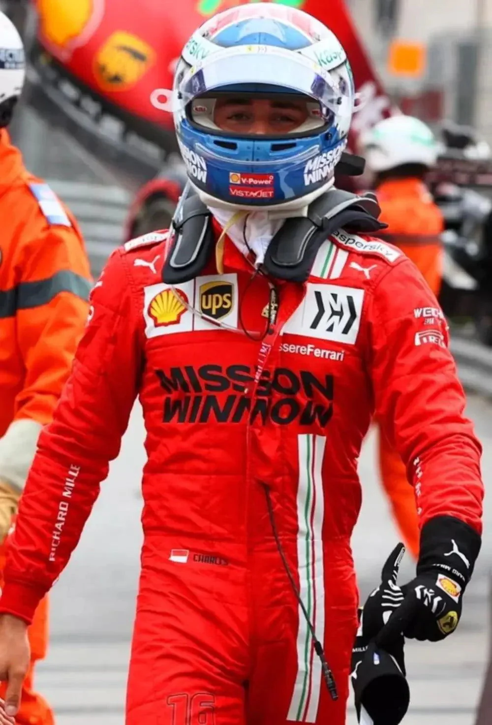 2021 Charles Leclerc Ferrari Monaco GP F1 gloves - Image 4