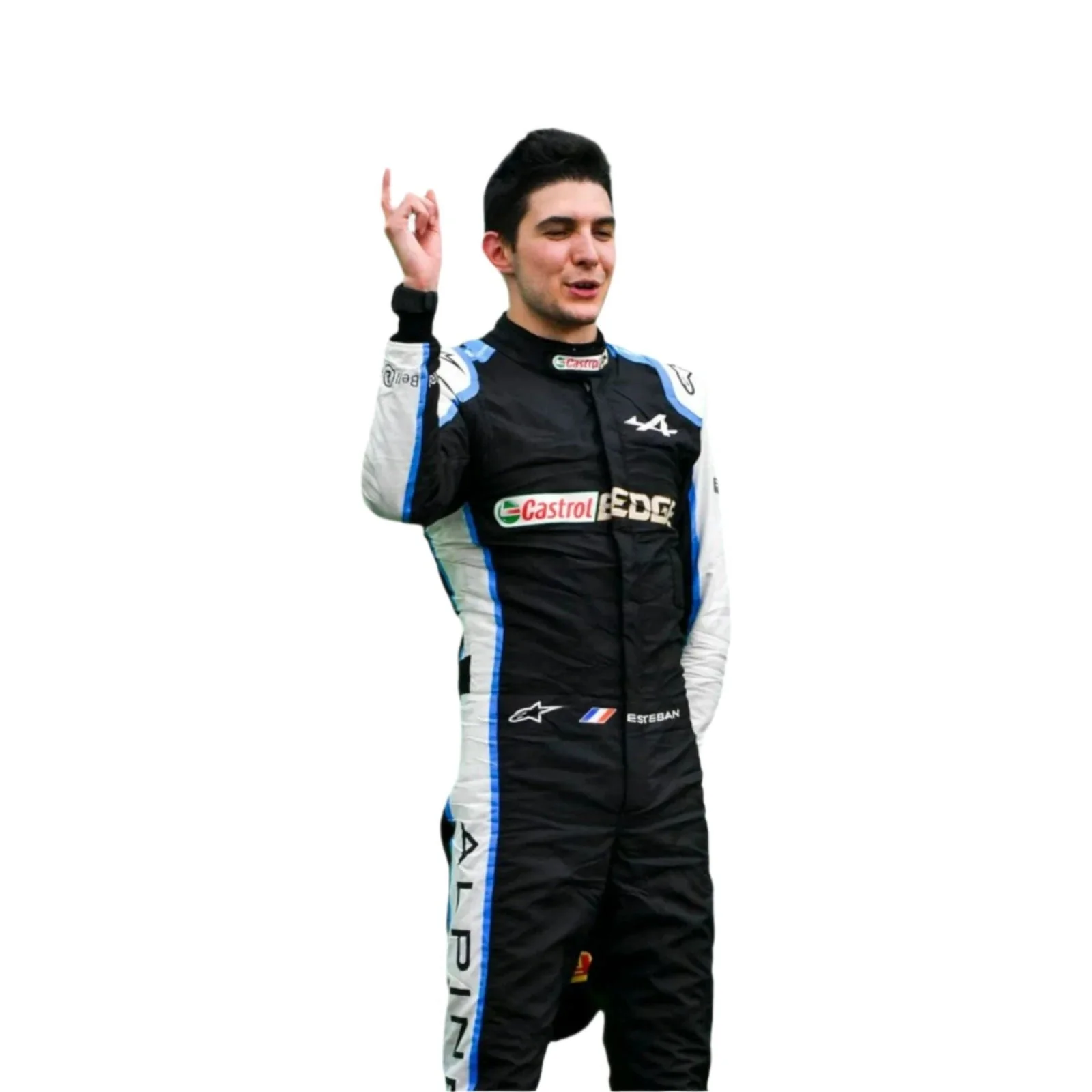 2021 Esteban Ocon Castrol Formula 1 Race Suit - Image 3