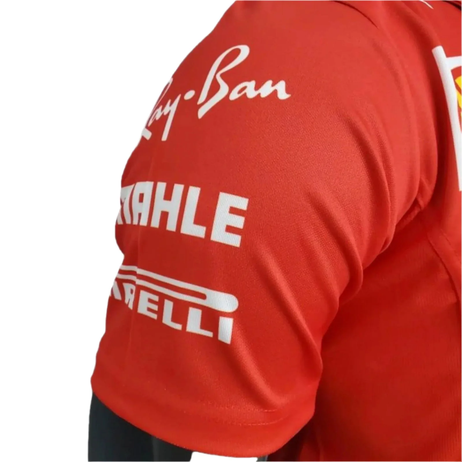 2021 Ferrari Formula One Racing Polo Zipper Shirt - Image 4