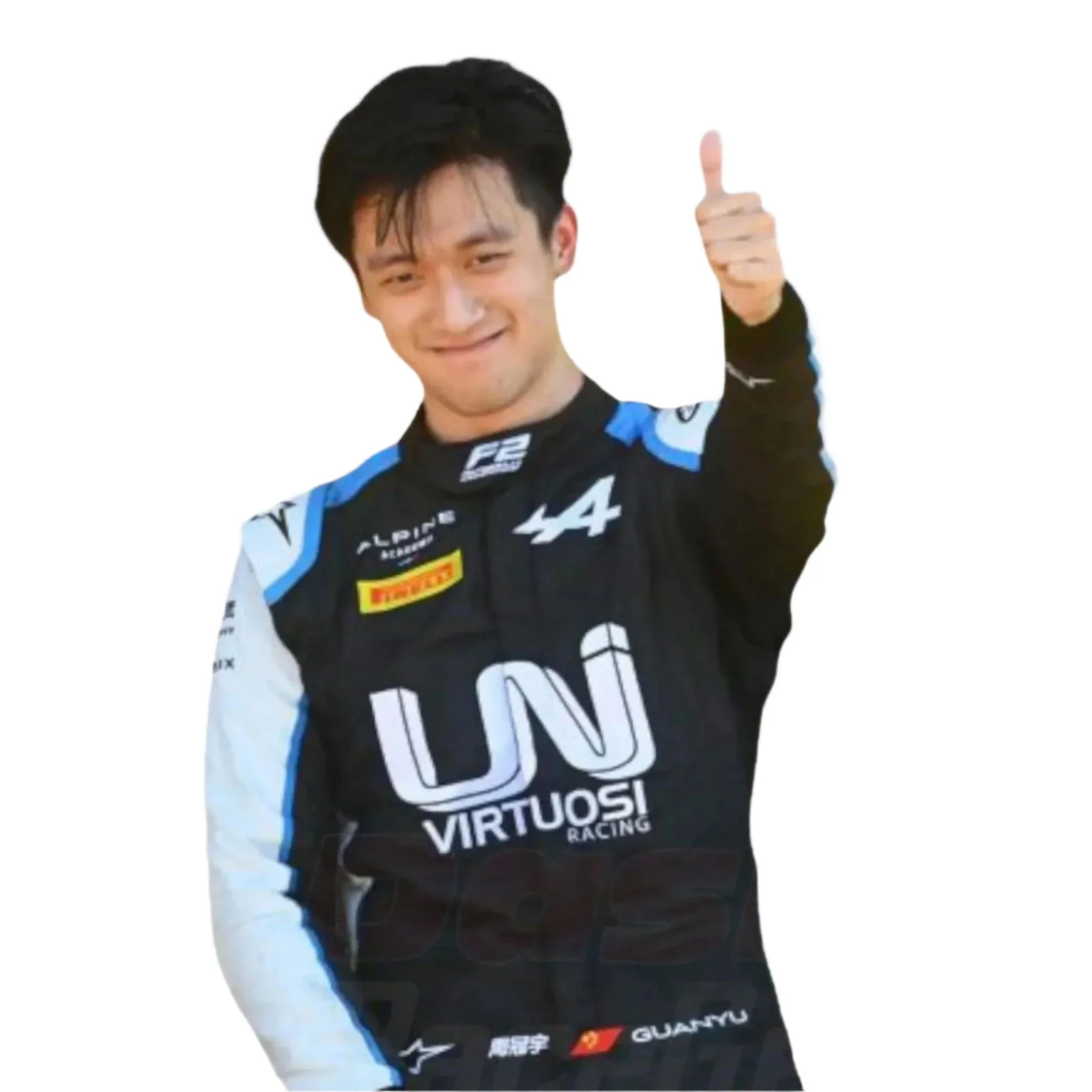 2021 Zhou Guanyu Formula 2 Race Suit - Image 2