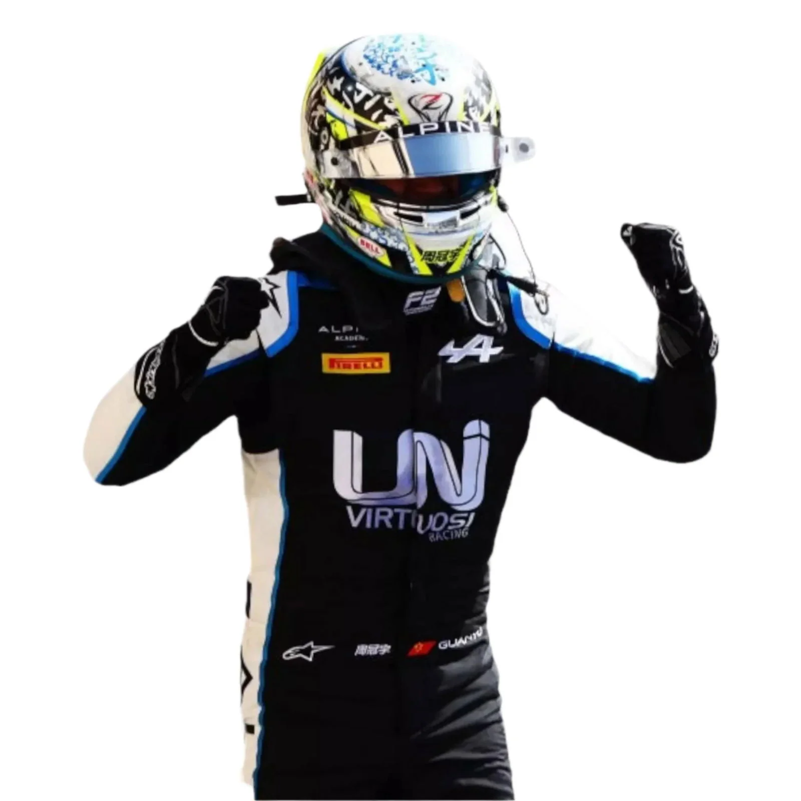 2021 Zhou Guanyu Formula 2 Race Suit - Image 3