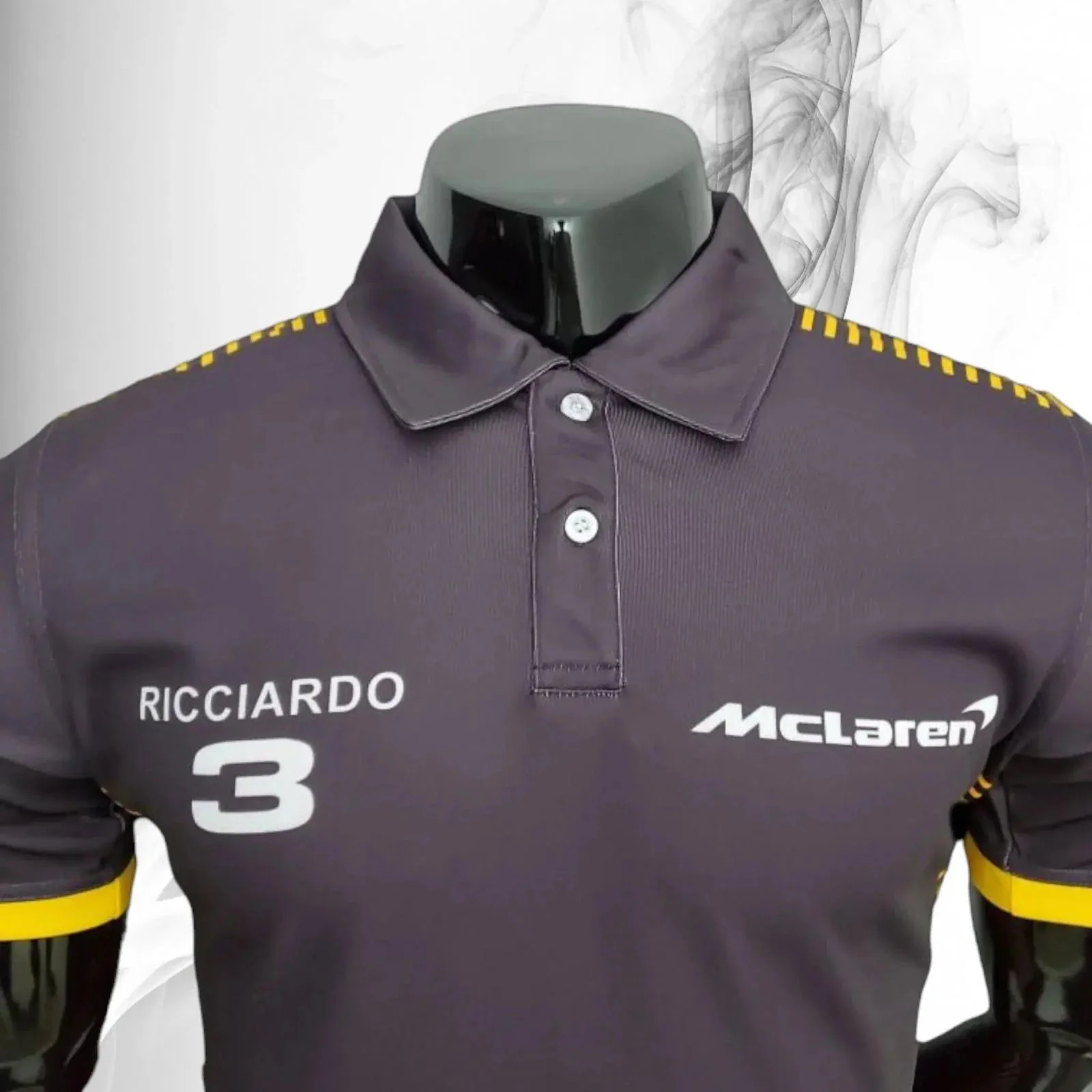 2022 McLaren Daniel Ricciardo Formula One Polo Shirt - Image 3
