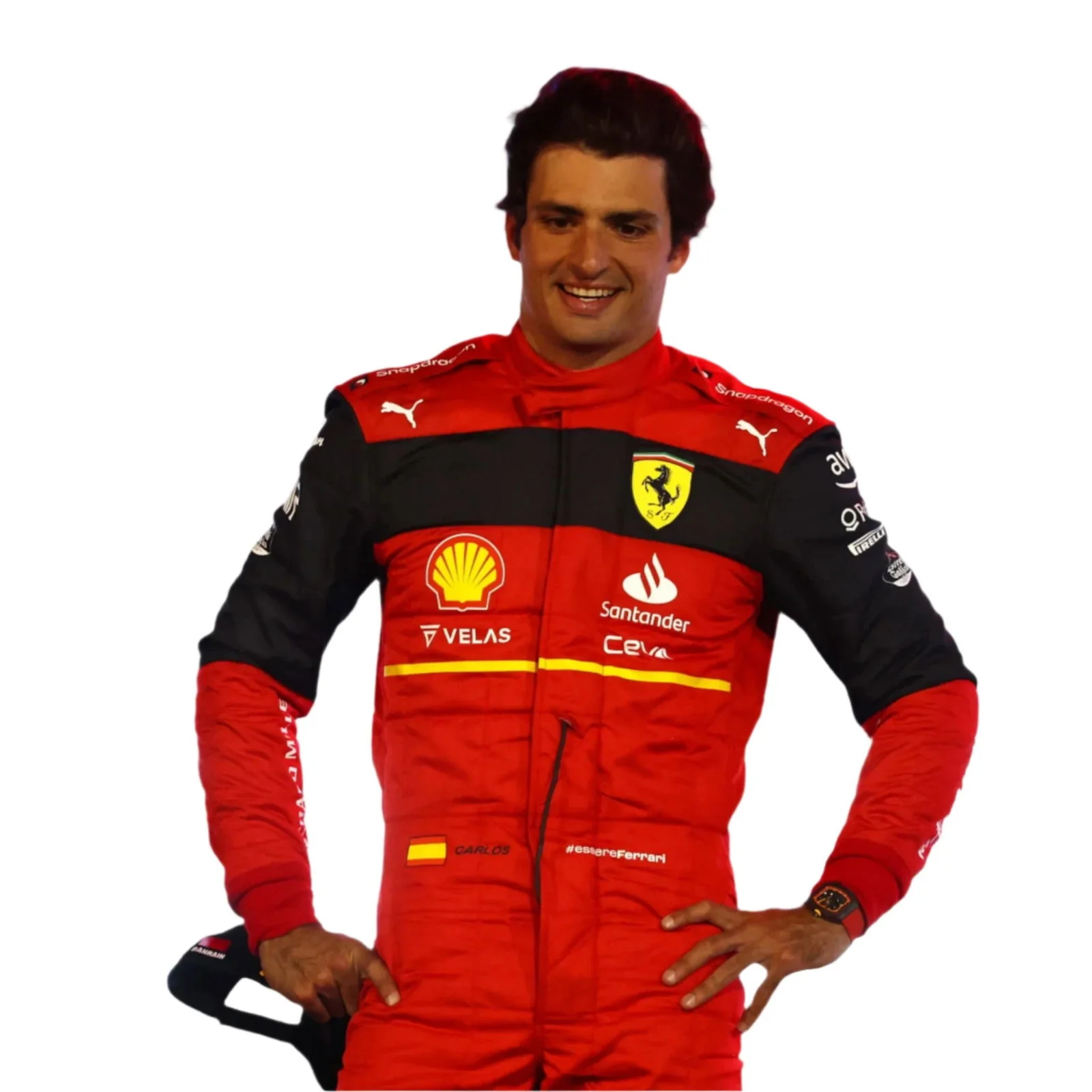 2022 Scuderia Ferrari Carlos Sainz F1 Race Suit - Image 3