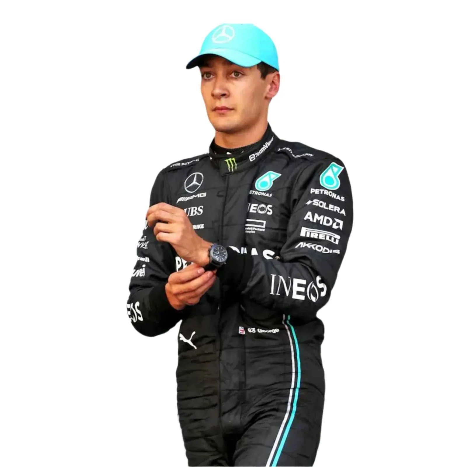 2023 George Russell Mercedes AMG F1 Race Suit - Image 4
