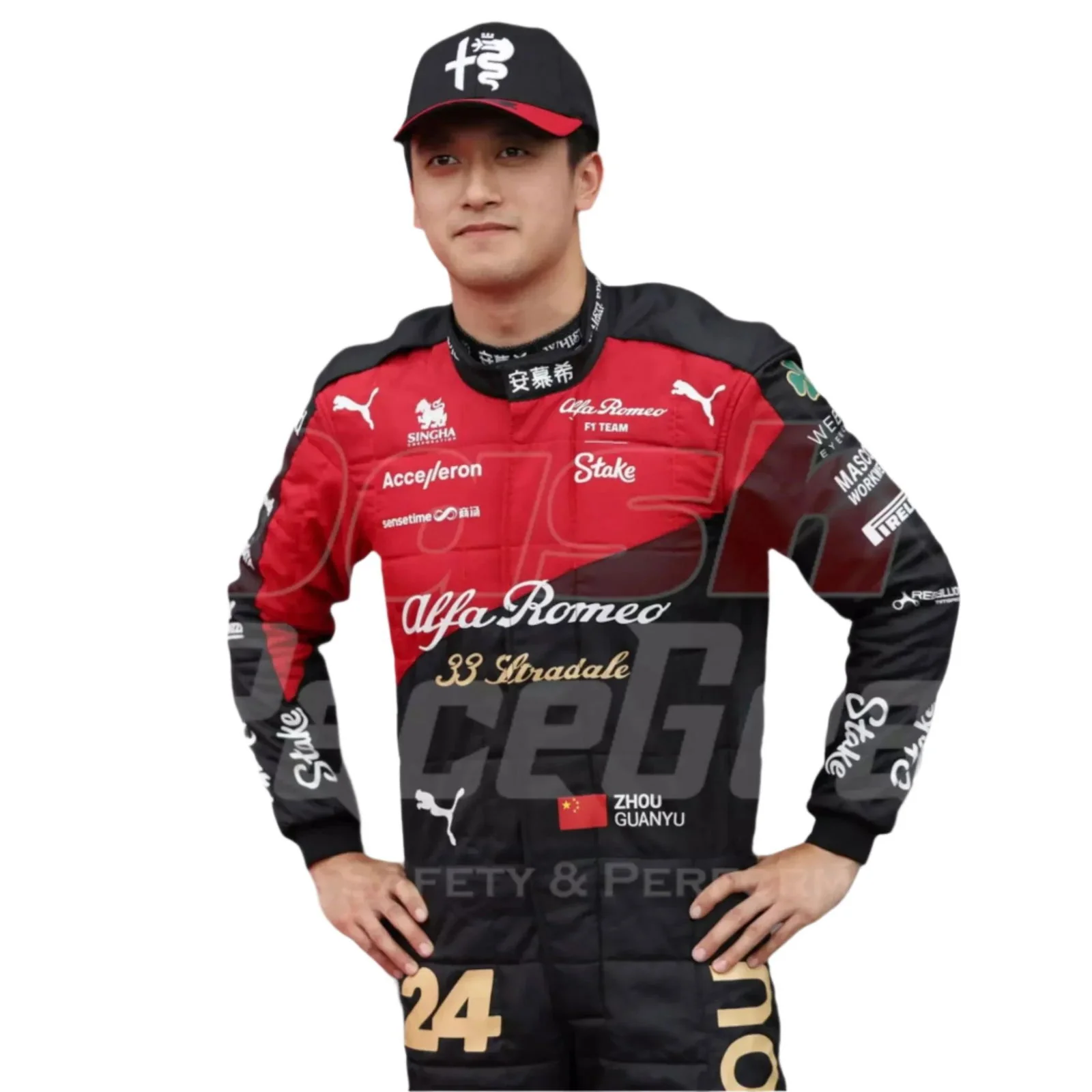 2023 Zhou Guanyu Alfa Romeo F1 Race Suit - Image 3