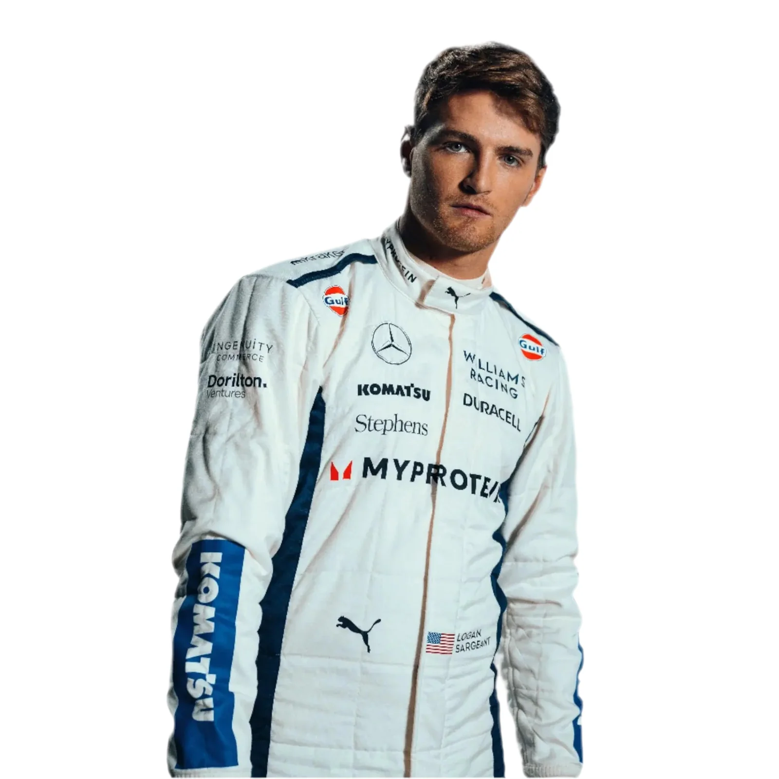 2024 Alex Albon Logan Sargeant Williams F1 Team Race Suit - Image 5