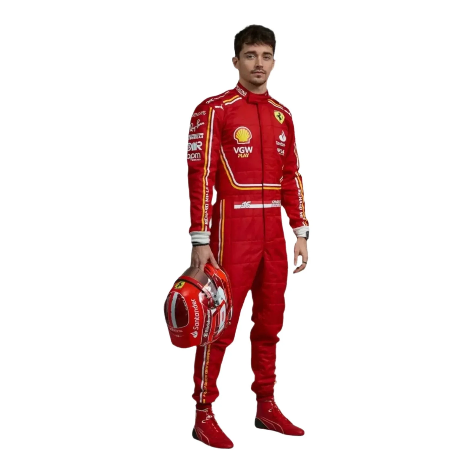 2024 Charles Leclerc Replica Race Suit | Scuderia Ferrari Team Gear - Image 3