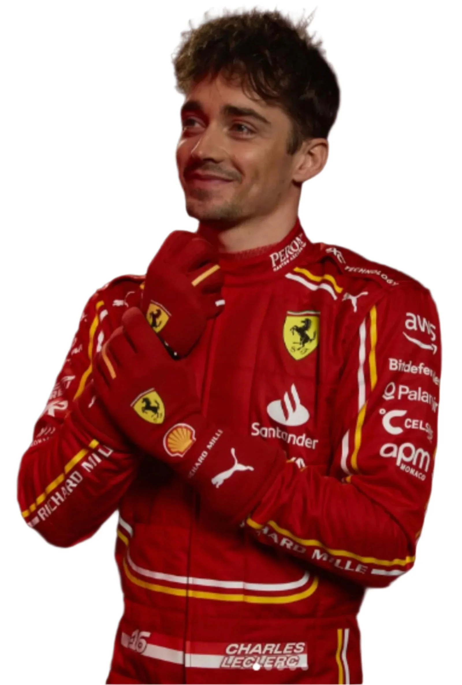 2024 Charles Leclerc Replica Race Suit | Scuderia Ferrari Team Gear - Image 5