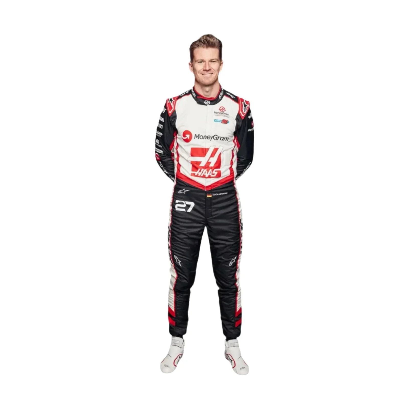 2024 Kevin Magnussen Nico Hulkenberg Haas F1 Team Race Suit - Image 3
