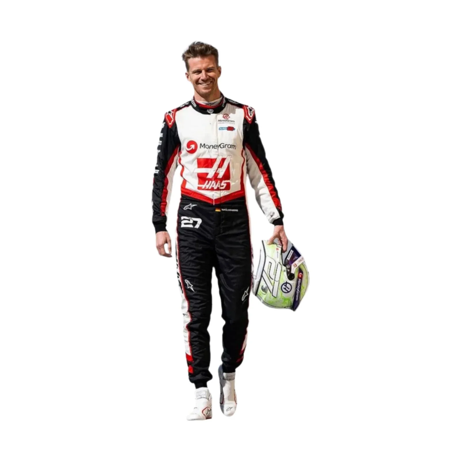 2024 Kevin Magnussen Nico Hulkenberg Haas F1 Team Race Suit - Image 4