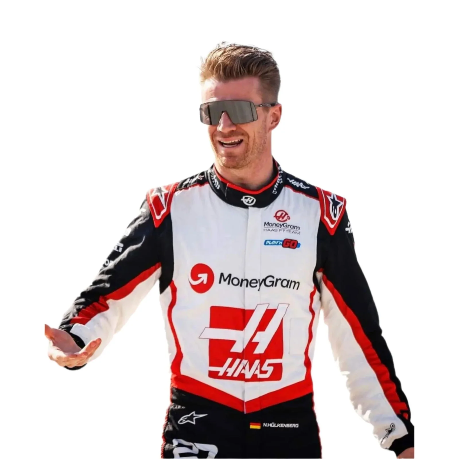 2024 Kevin Magnussen Nico Hulkenberg Haas F1 Team Race Suit - Image 7