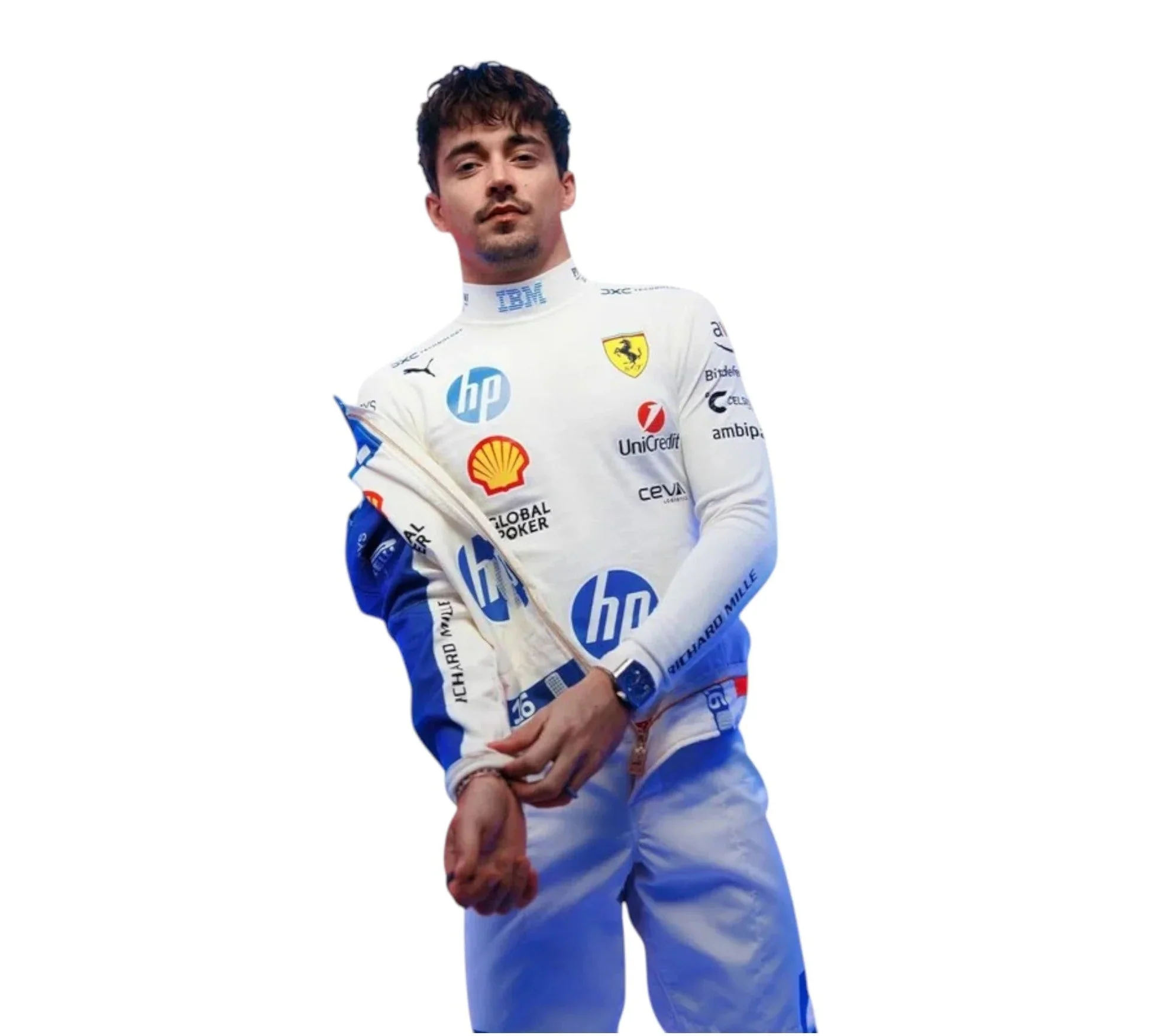 2025 Lewis Hamilton Ferrari HP Race Suit - Miami GP - Image 3