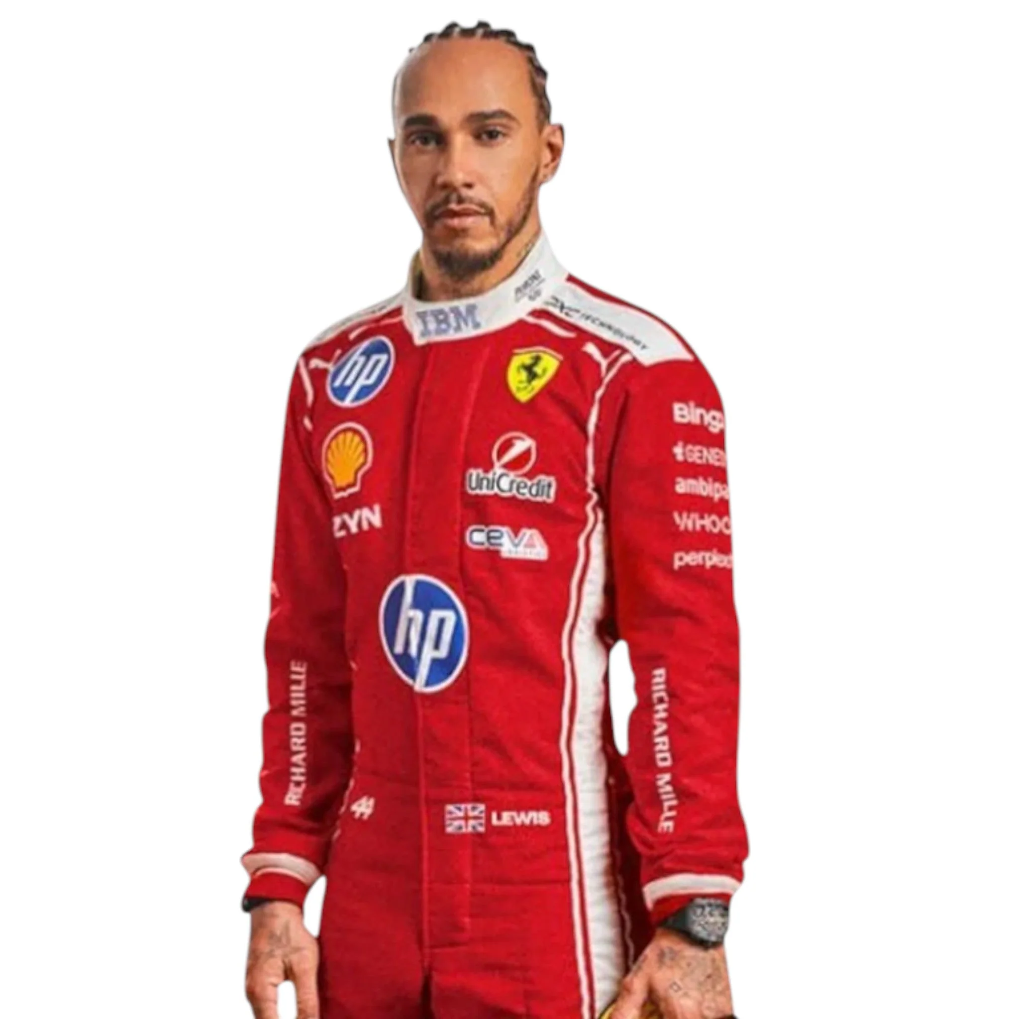 2026 Lewis Hamilton Scuderia Ferrari HP Replica F1 Team Race Suit - Image 2