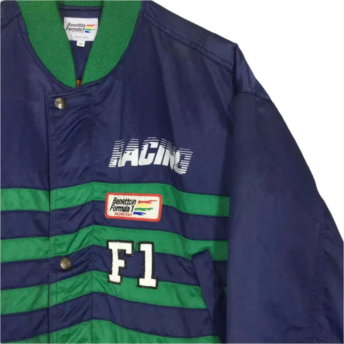 Benetton Vintage Formula 1 Team Embroidered Racing Jacket - Image 4