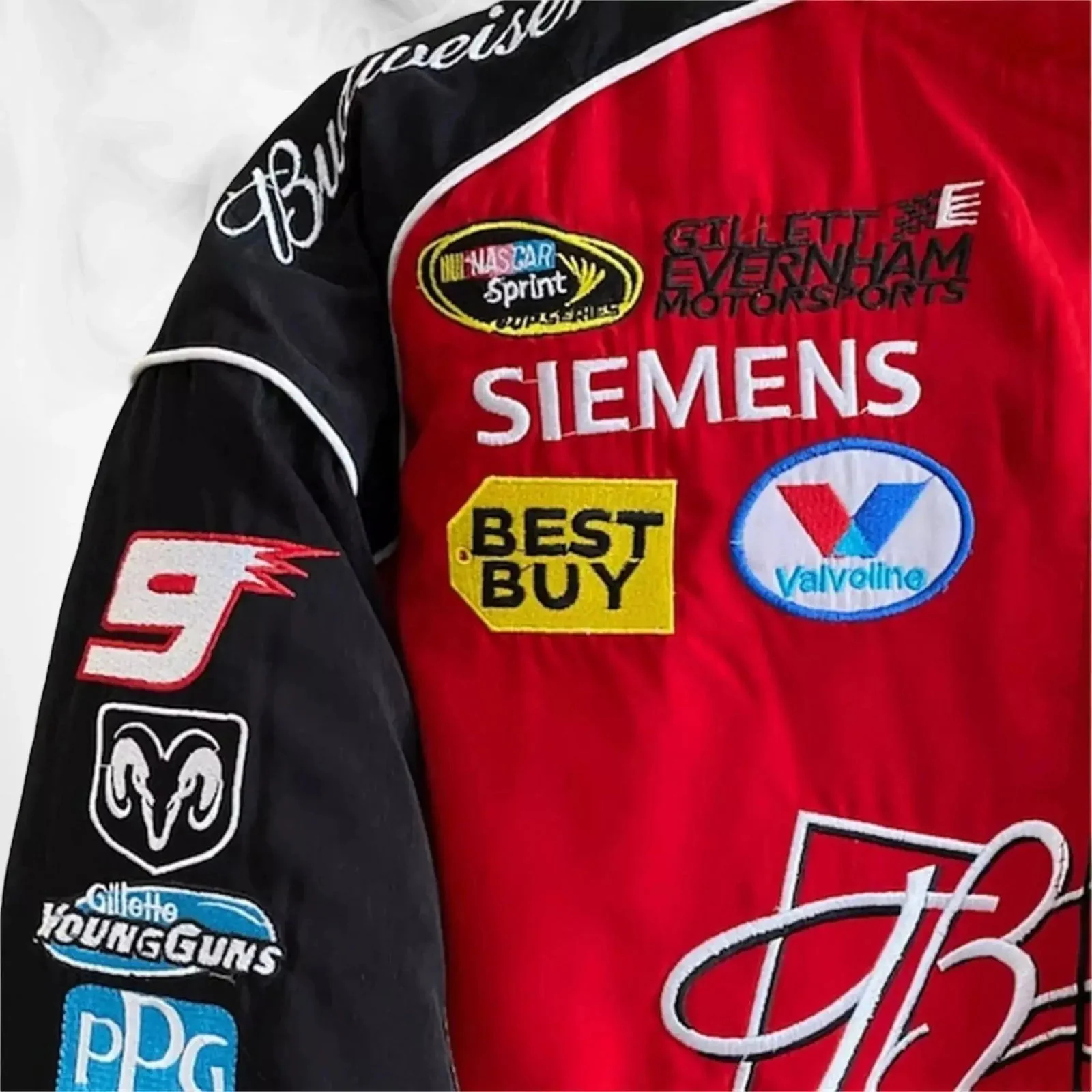 Budweiser Black F1 Retro Racing Jacket - Image 4