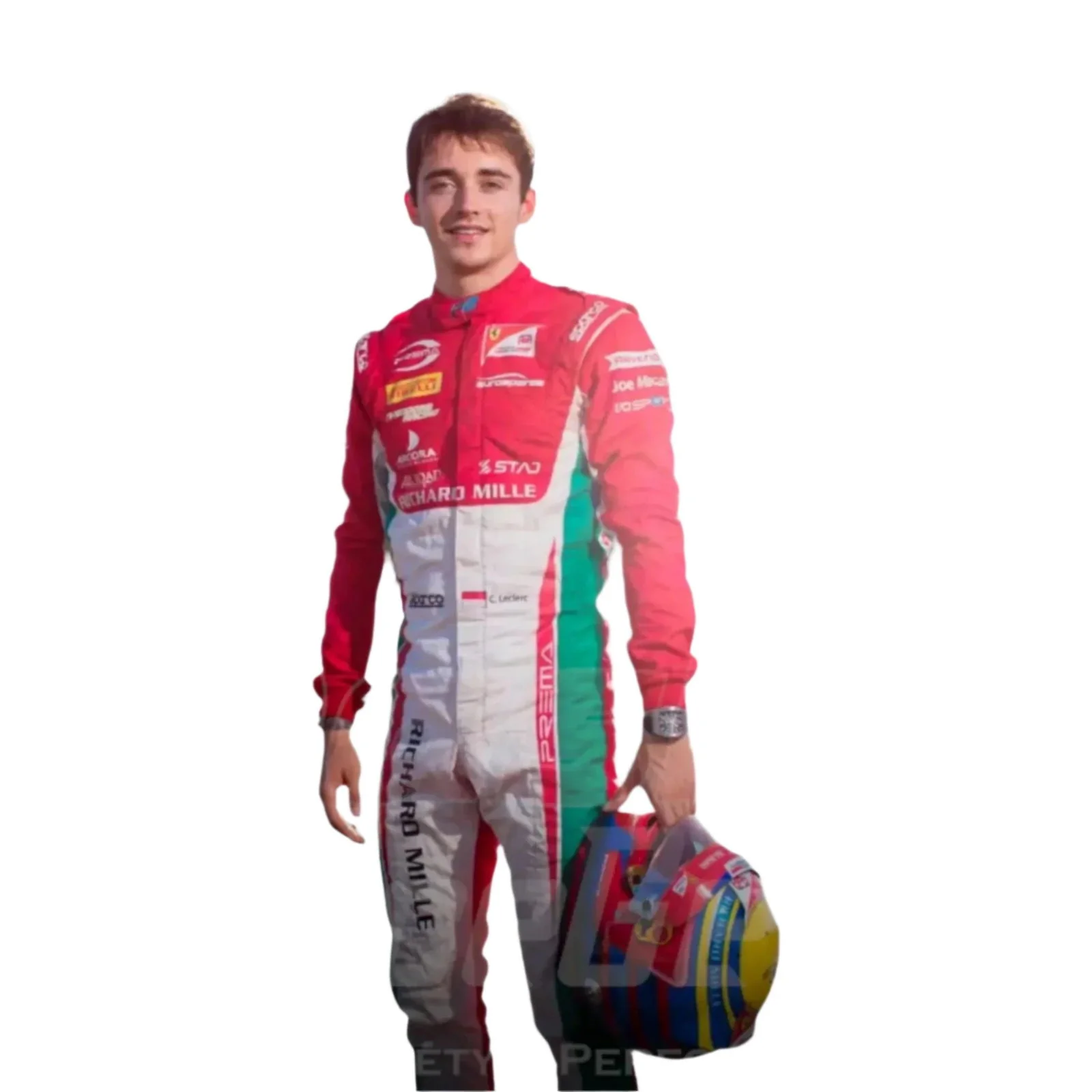 Charles Leclerc 2017 Formula 2 Race Suit Prema Powerteam - Image 2