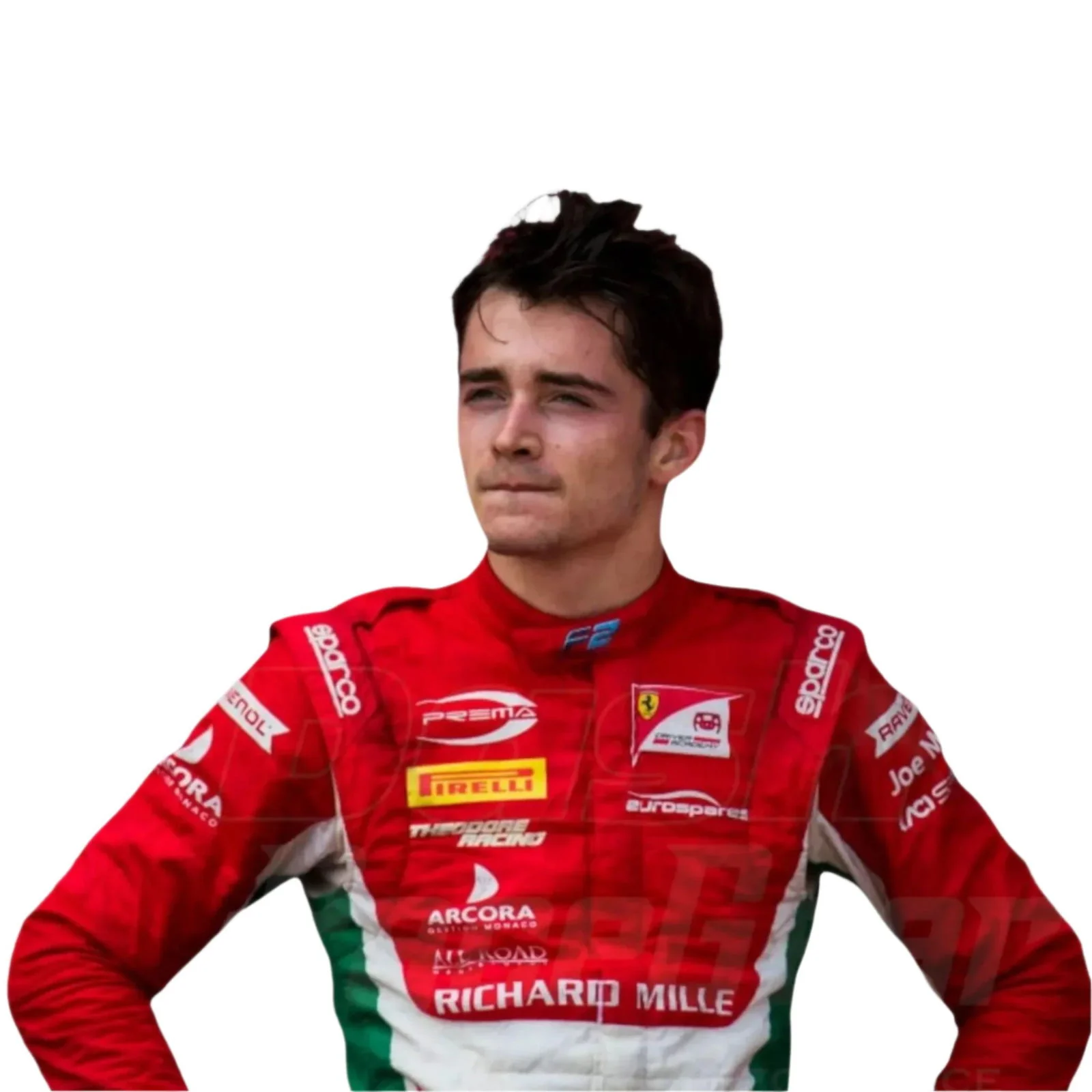 Charles Leclerc 2017 Formula 2 Race Suit Prema Powerteam - Image 3