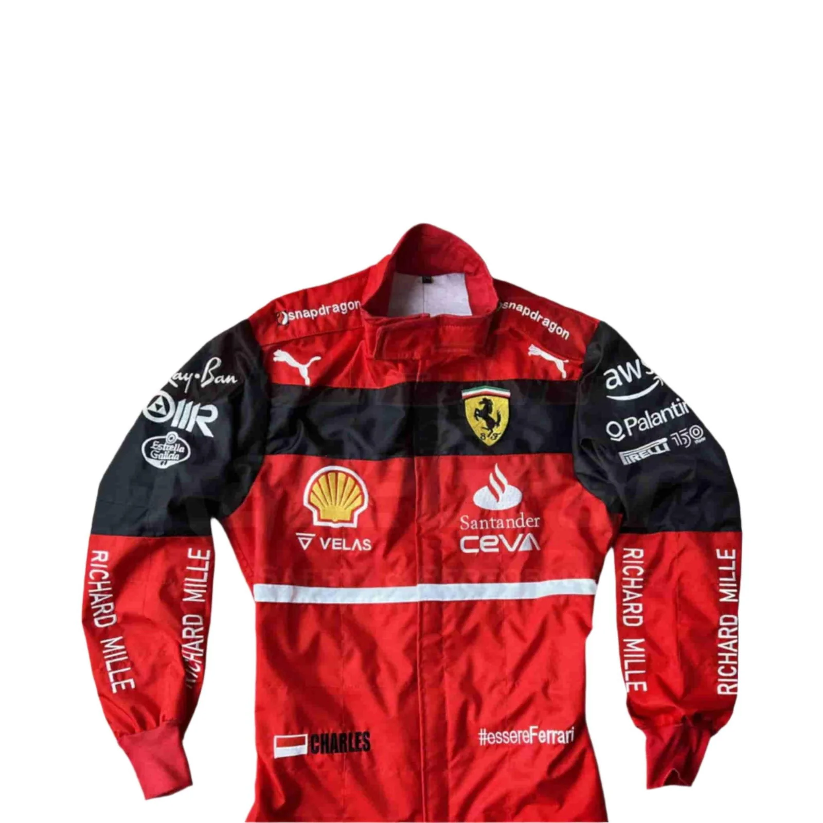 2022 Charles Leclerc Ferrari F1 Racing Suit - Image 3