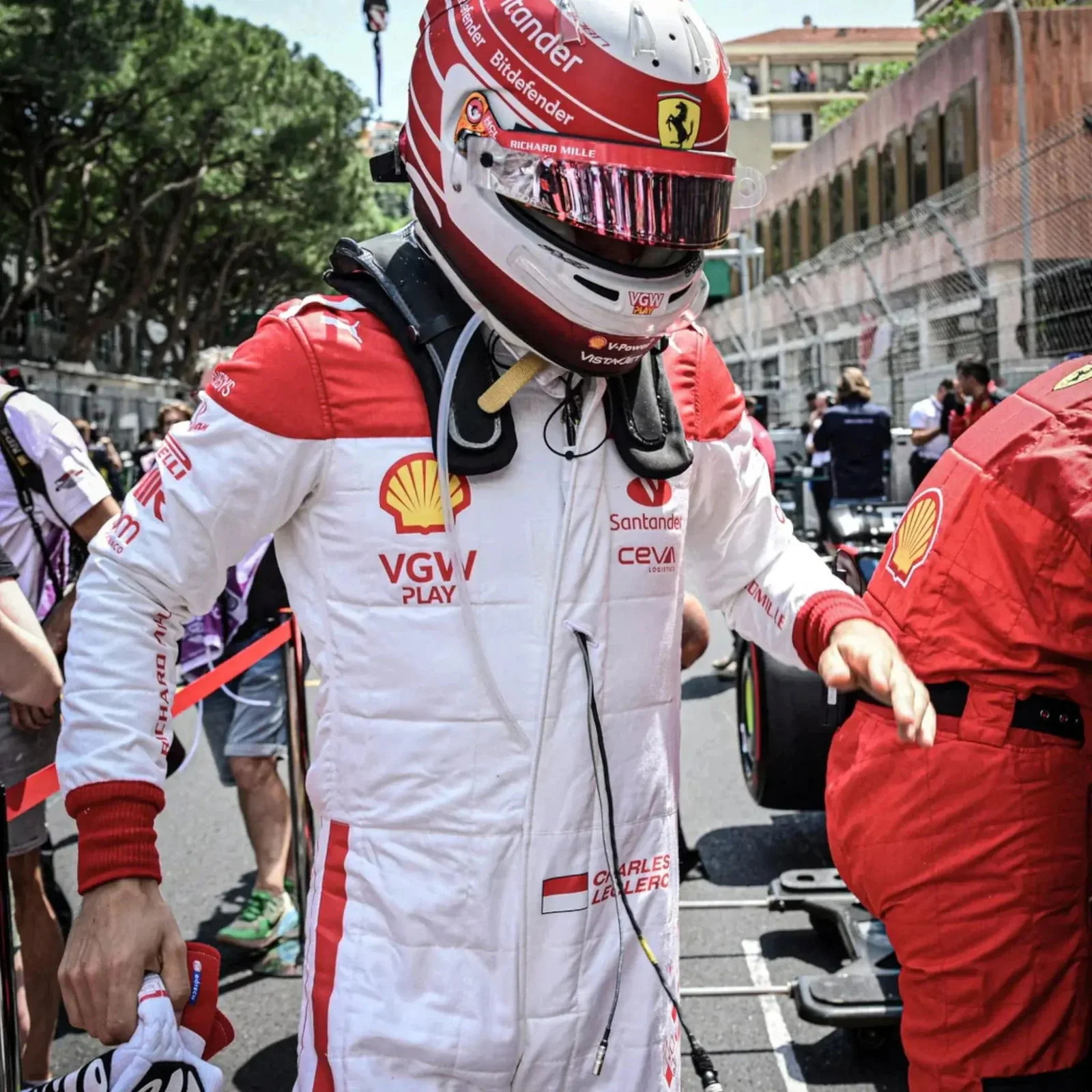 Charles Leclerc Ferrari 2023 F1 Race Suit - Monaco GP - Image 2