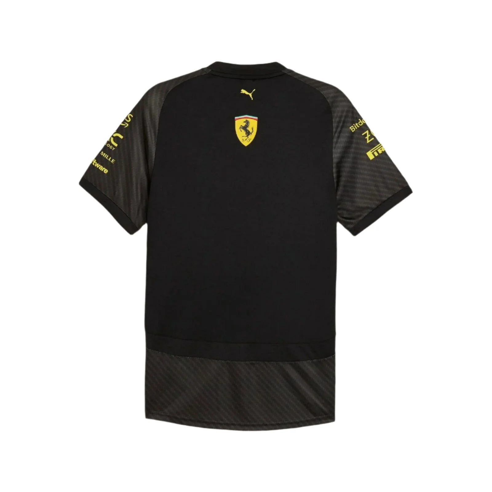 2024 Scuderia Ferrari Monza GP Team Shirt | Black Official Merchandise - Image 2