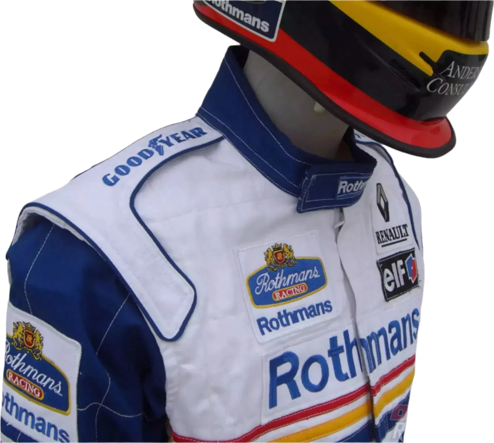 Damon Hill 1997 Williams F1 Embroidered Racing Suit - Image 6