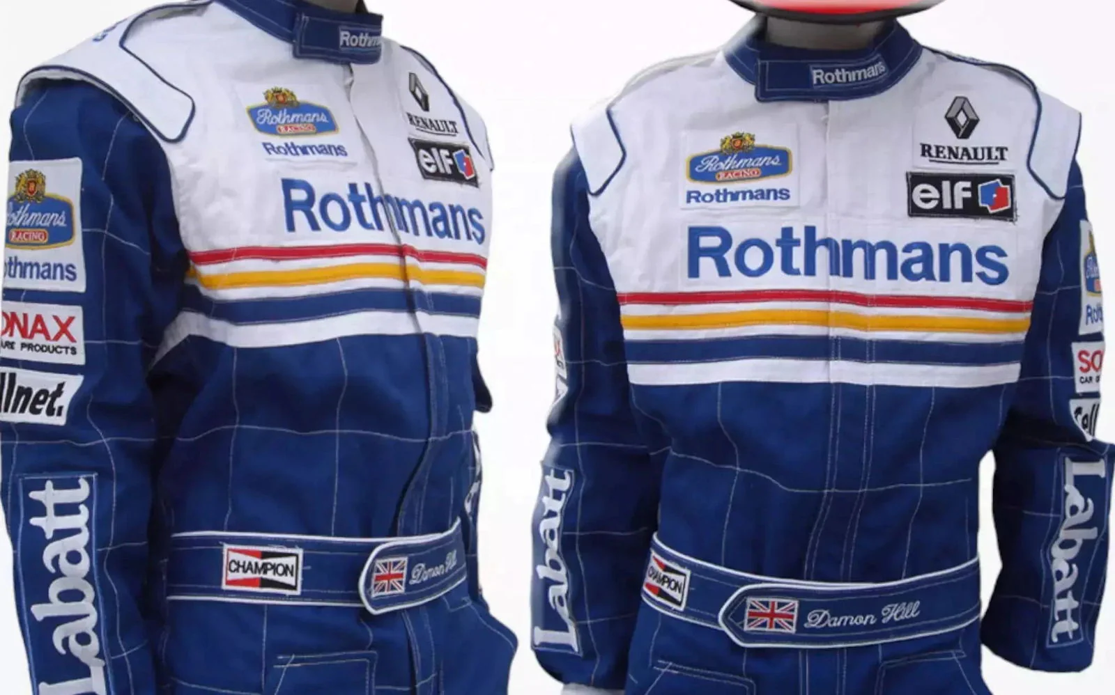 Damon Hill 1997 Williams F1 Embroidered Racing Suit - Image 7