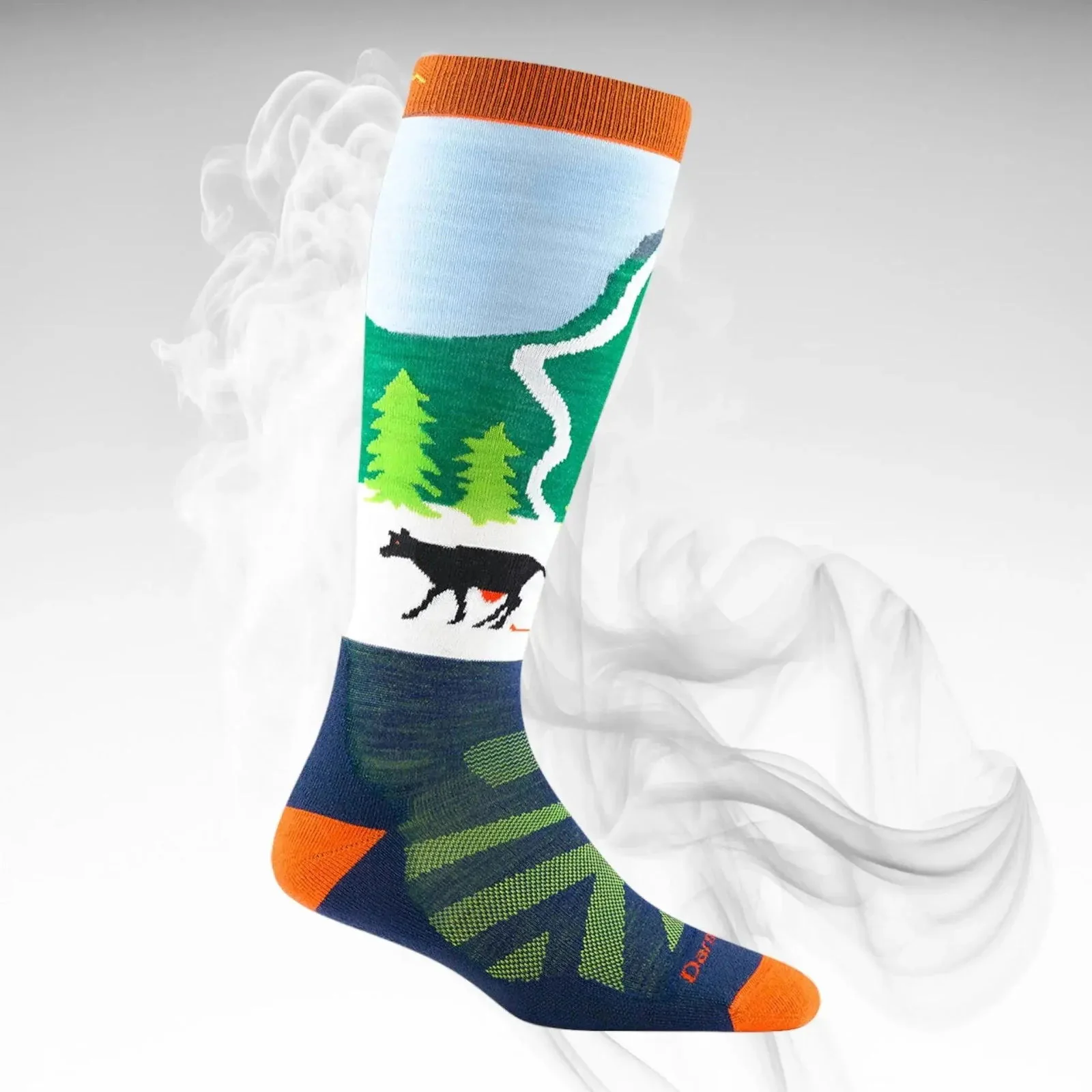 Darn Tough JR Pow Cow Midweight Ski Socks - Image 2