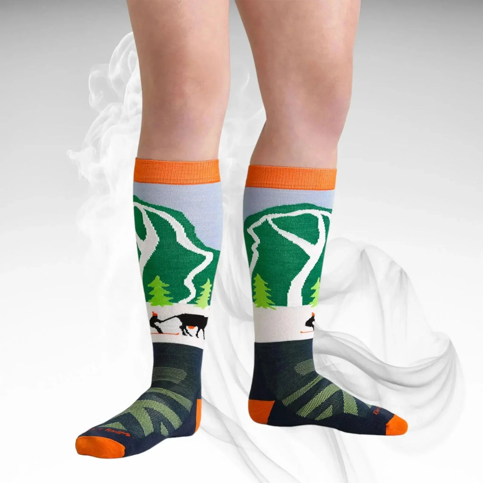 Darn Tough JR Pow Cow Midweight Ski Socks - Image 3
