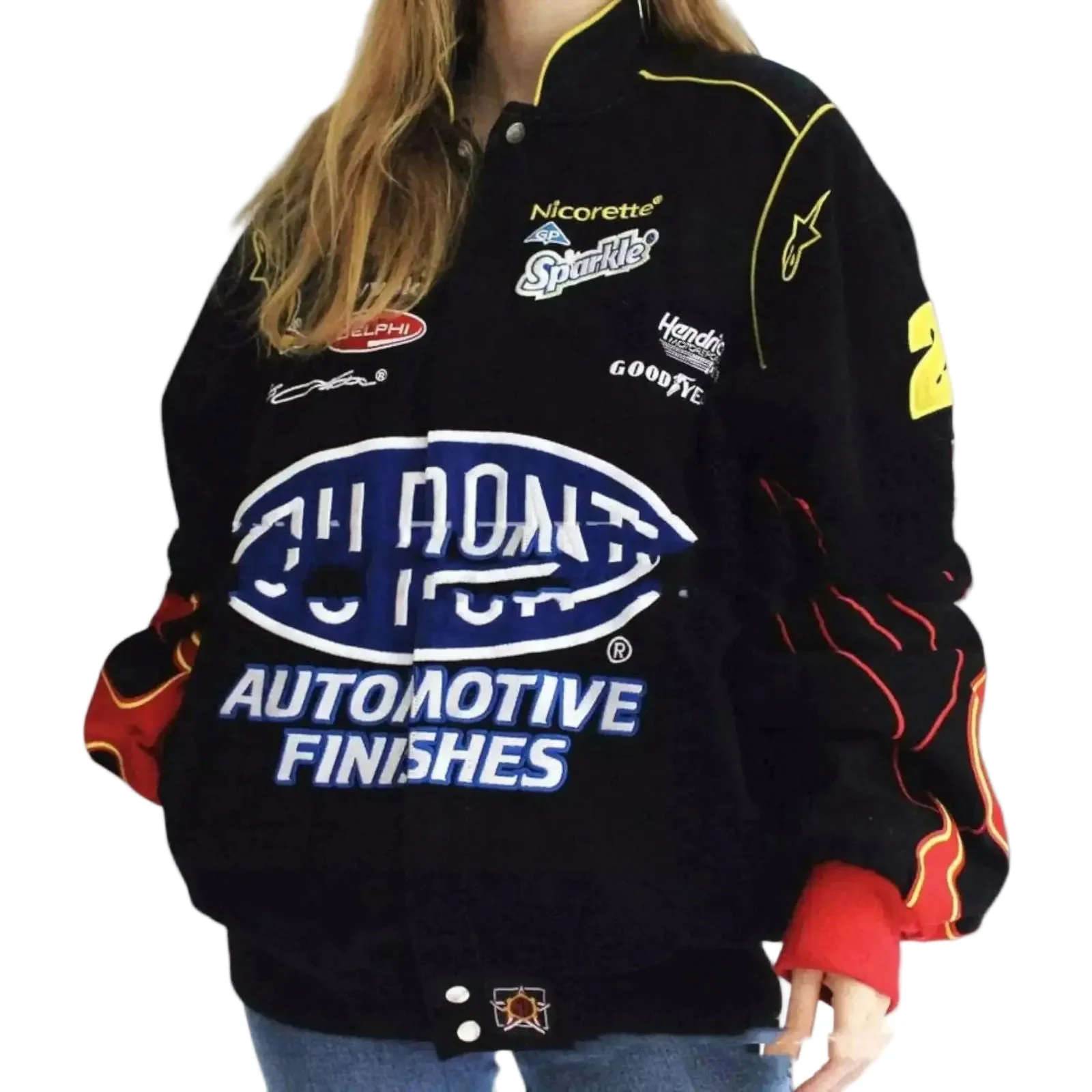 Vintage Dupont Windbreaker Printed Jacket - Image 3