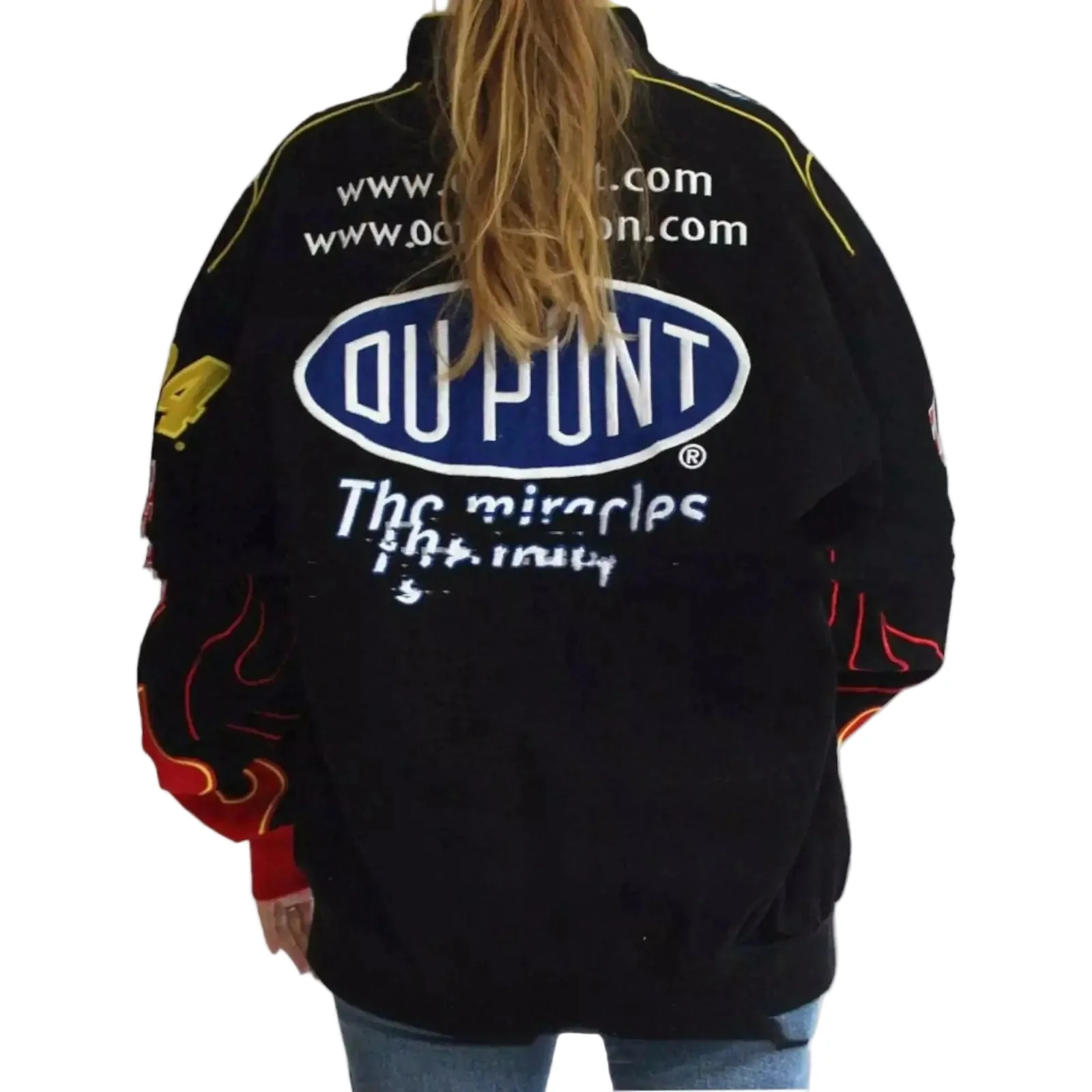 Vintage Dupont Windbreaker Printed Jacket - Image 4