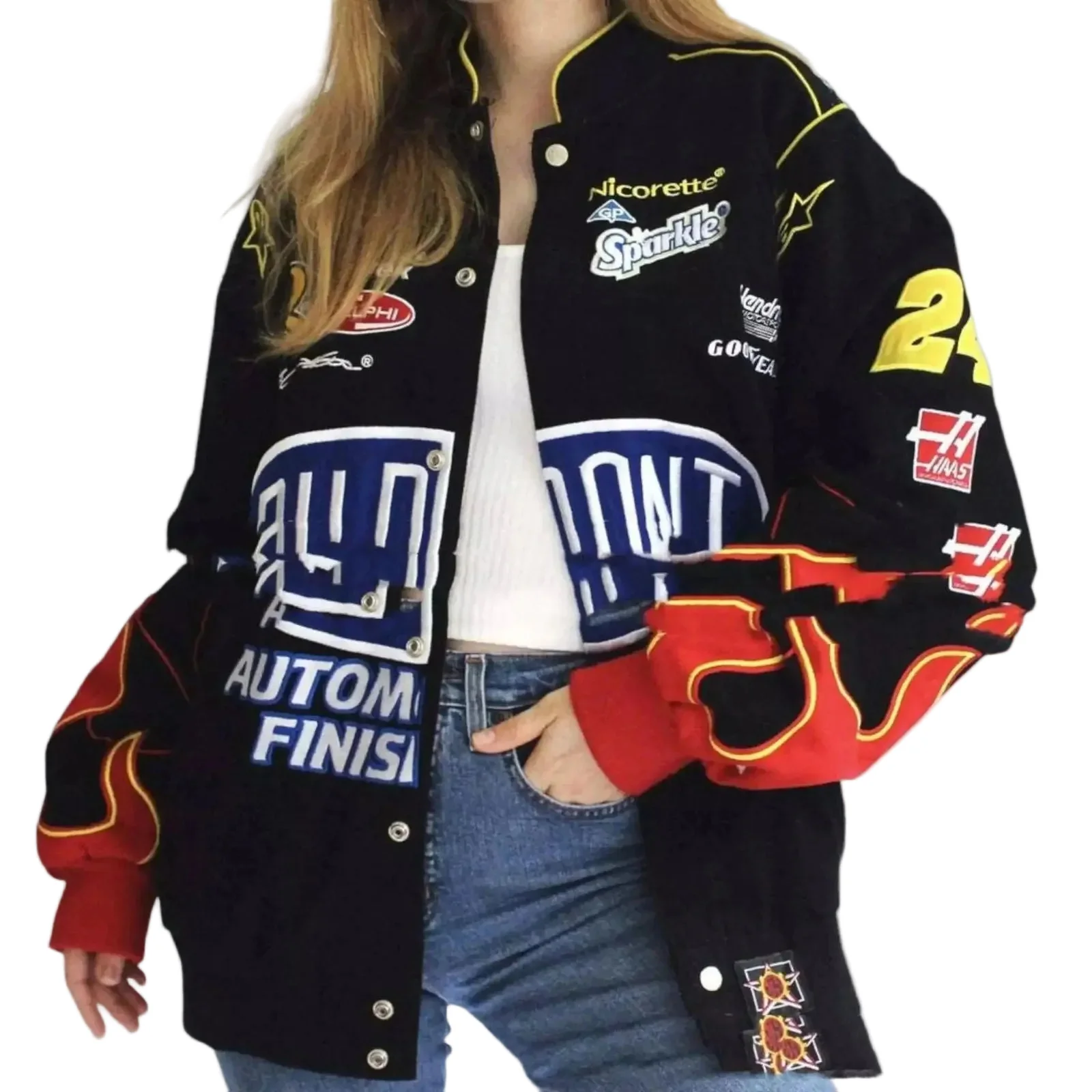 Vintage Dupont Windbreaker Printed Jacket - Image 5