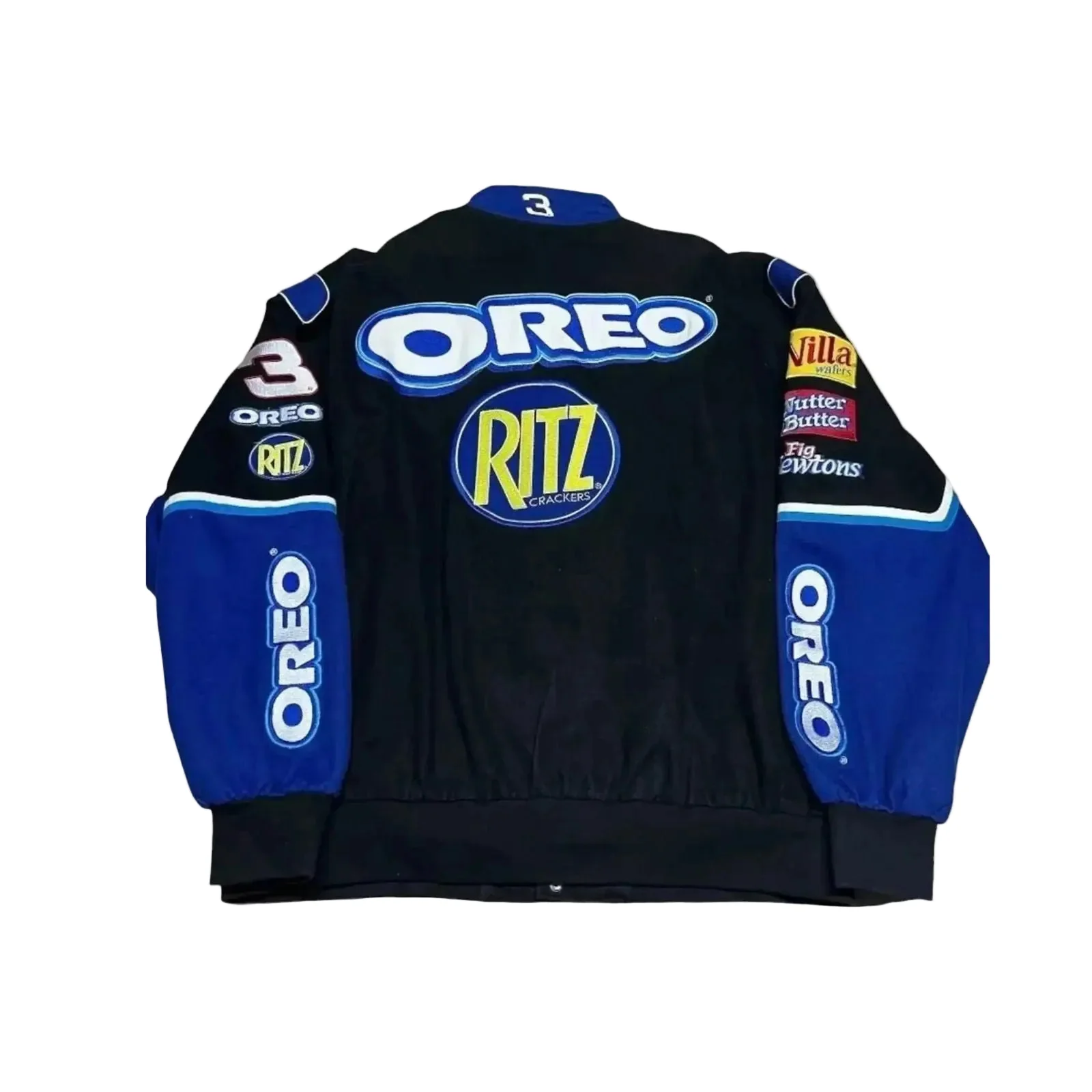F1 Biker Racing Streetwear Embroidered Bomber Jacket - Image 2