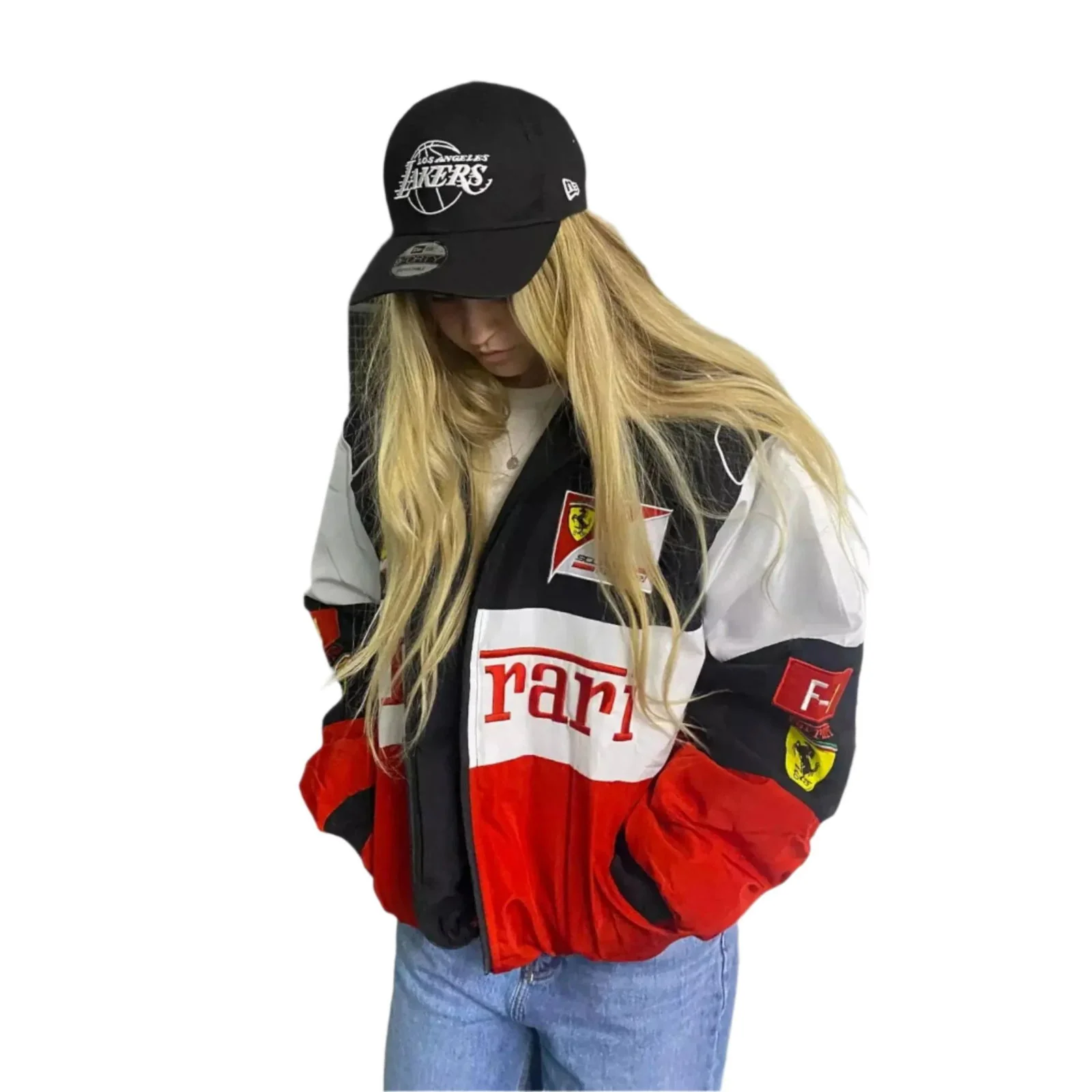 Embroidered F1 Ferrari Racing Jacket - Classic Motorsport Apparel - Image 4