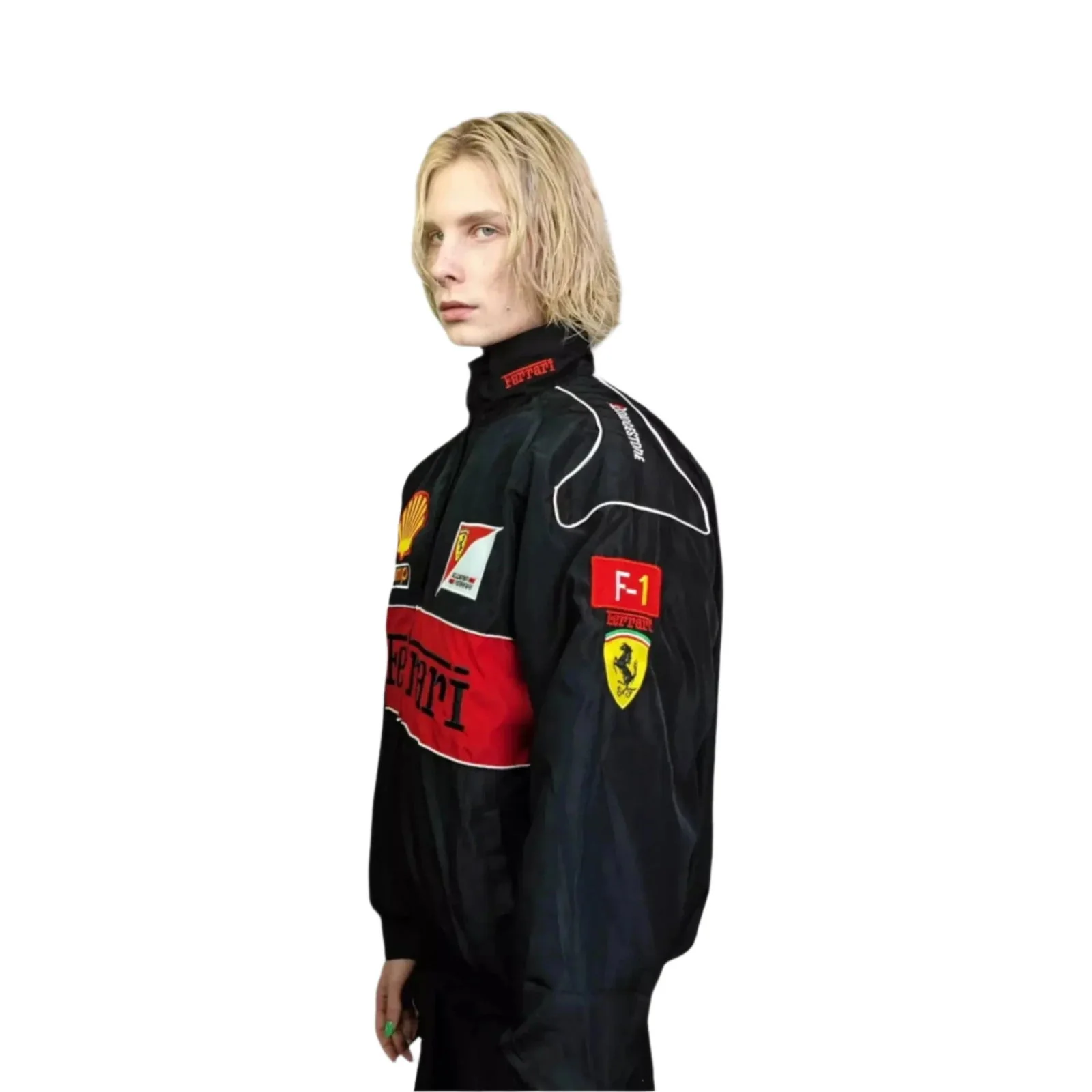 Multi Patch Ferrari F1 Racing Jacket - Image 3