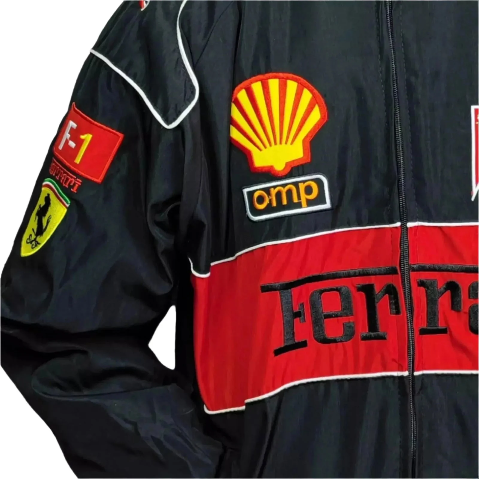Multi Patch Ferrari F1 Racing Jacket - Image 4
