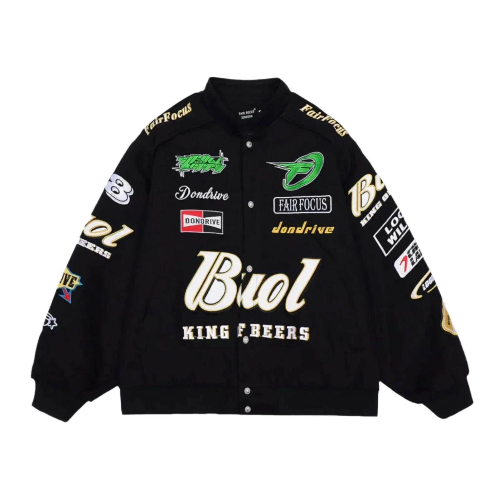 Fair Focus Embroidered Racing Jacket - Stylish Motorsport Apparel - Image 3