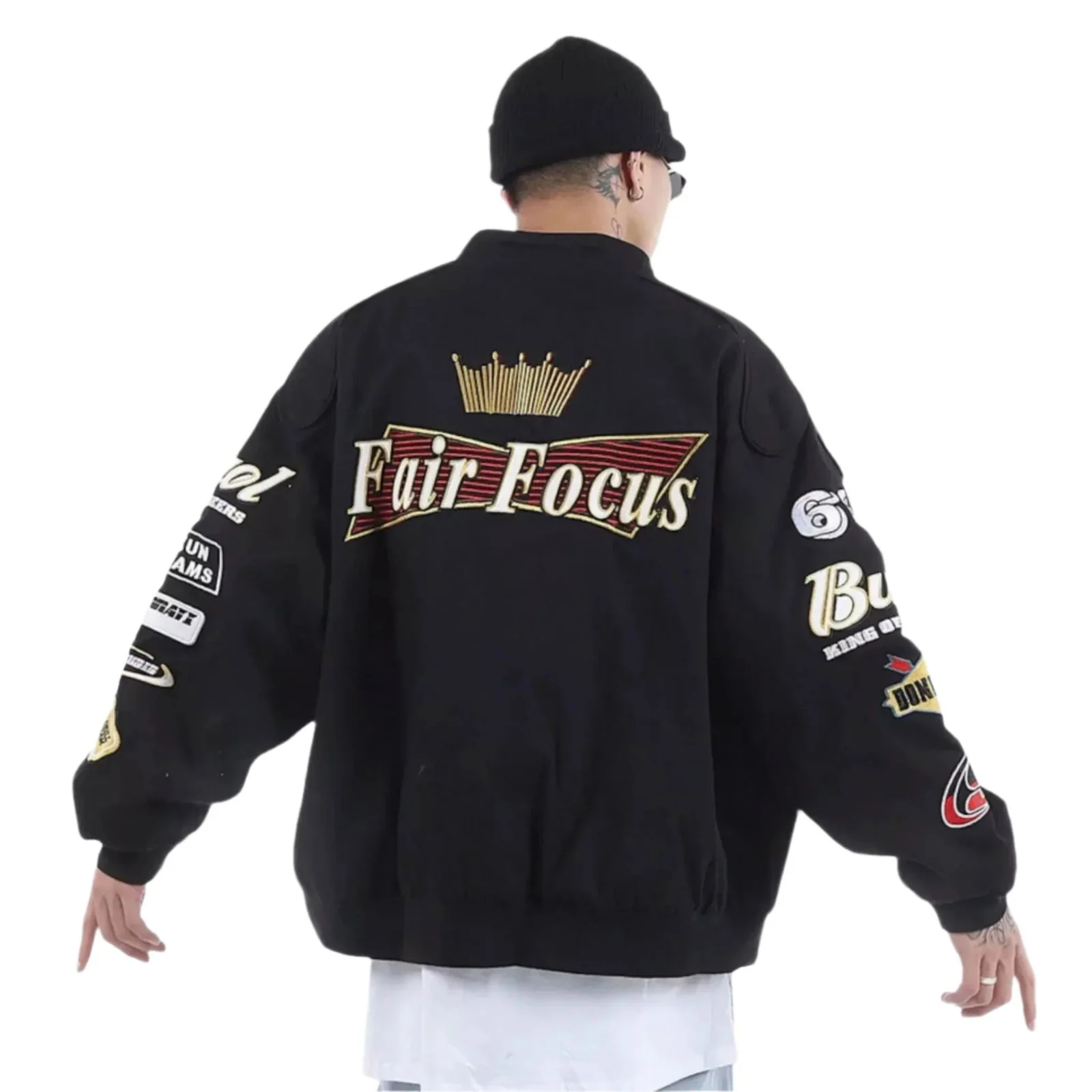 Fair Focus Embroidered Racing Jacket - Stylish Motorsport Apparel - Image 6