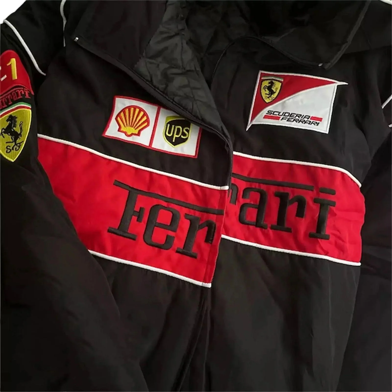 Ferrari F1 Vintage Racing Embroidered Jacket - Image 3