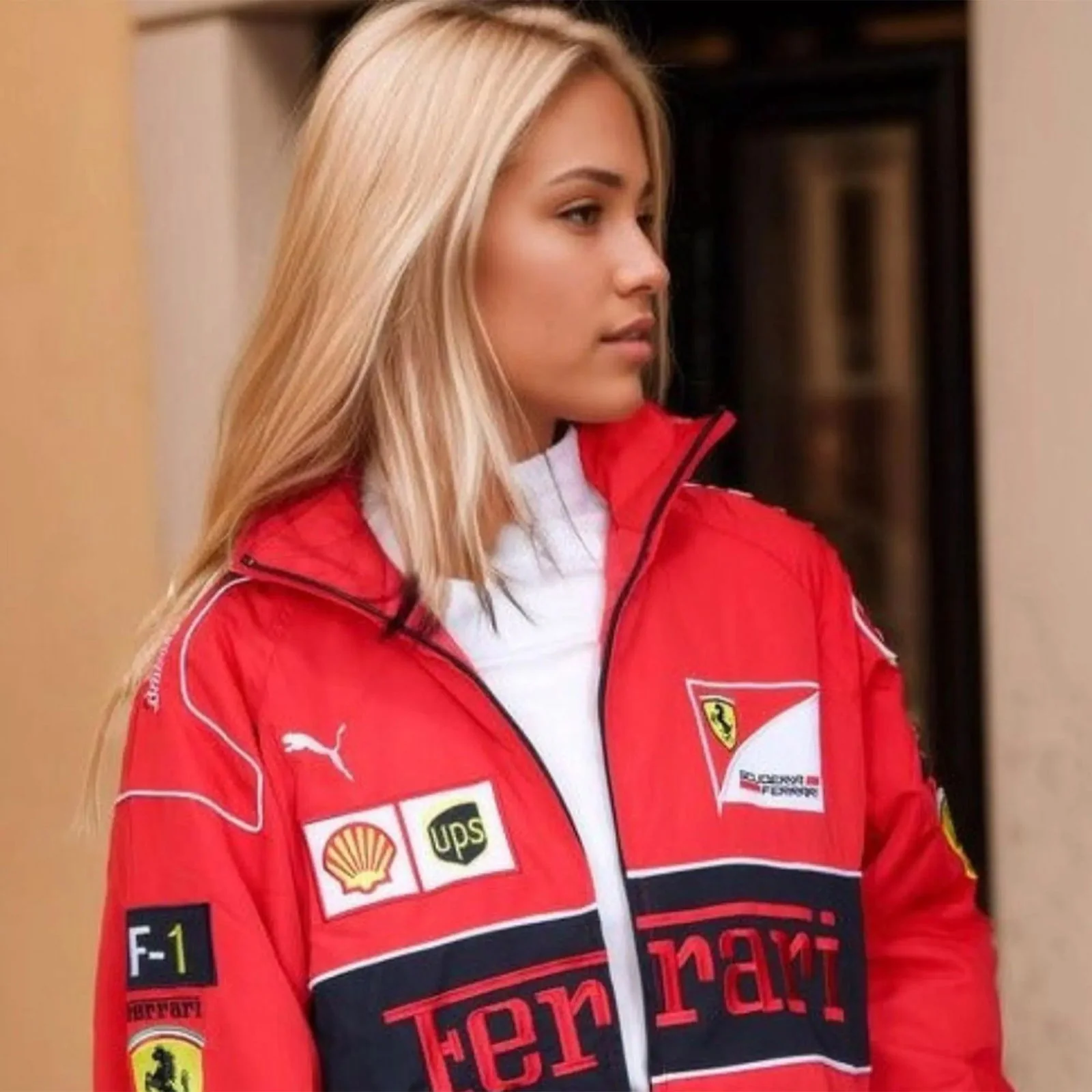 Ferrari F1 Vintage Red Jacket | Classic Motorsport Apparel - Image 4