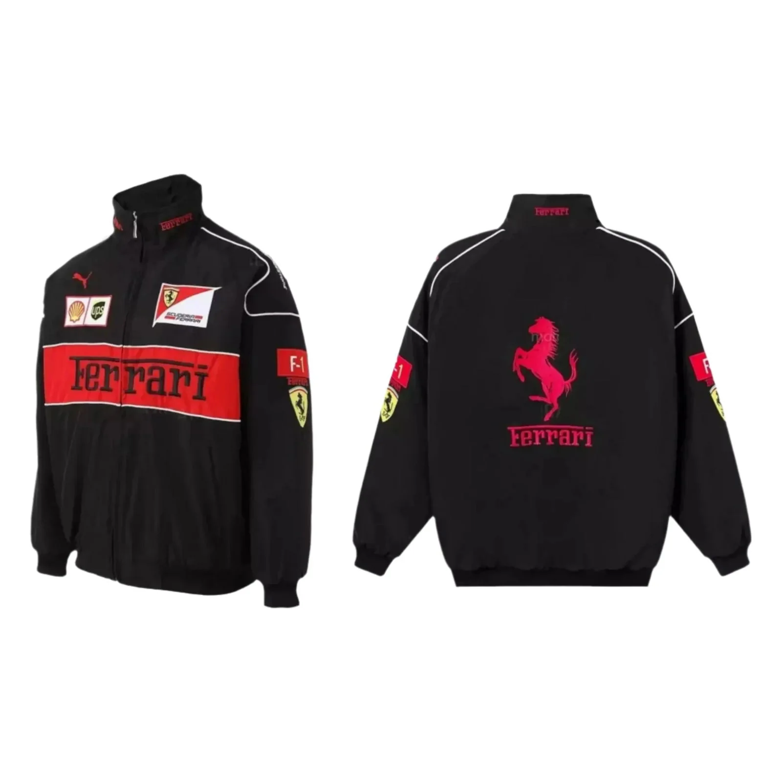 Ferrari Vintage Embroidered Bomber Jacket - Image 3