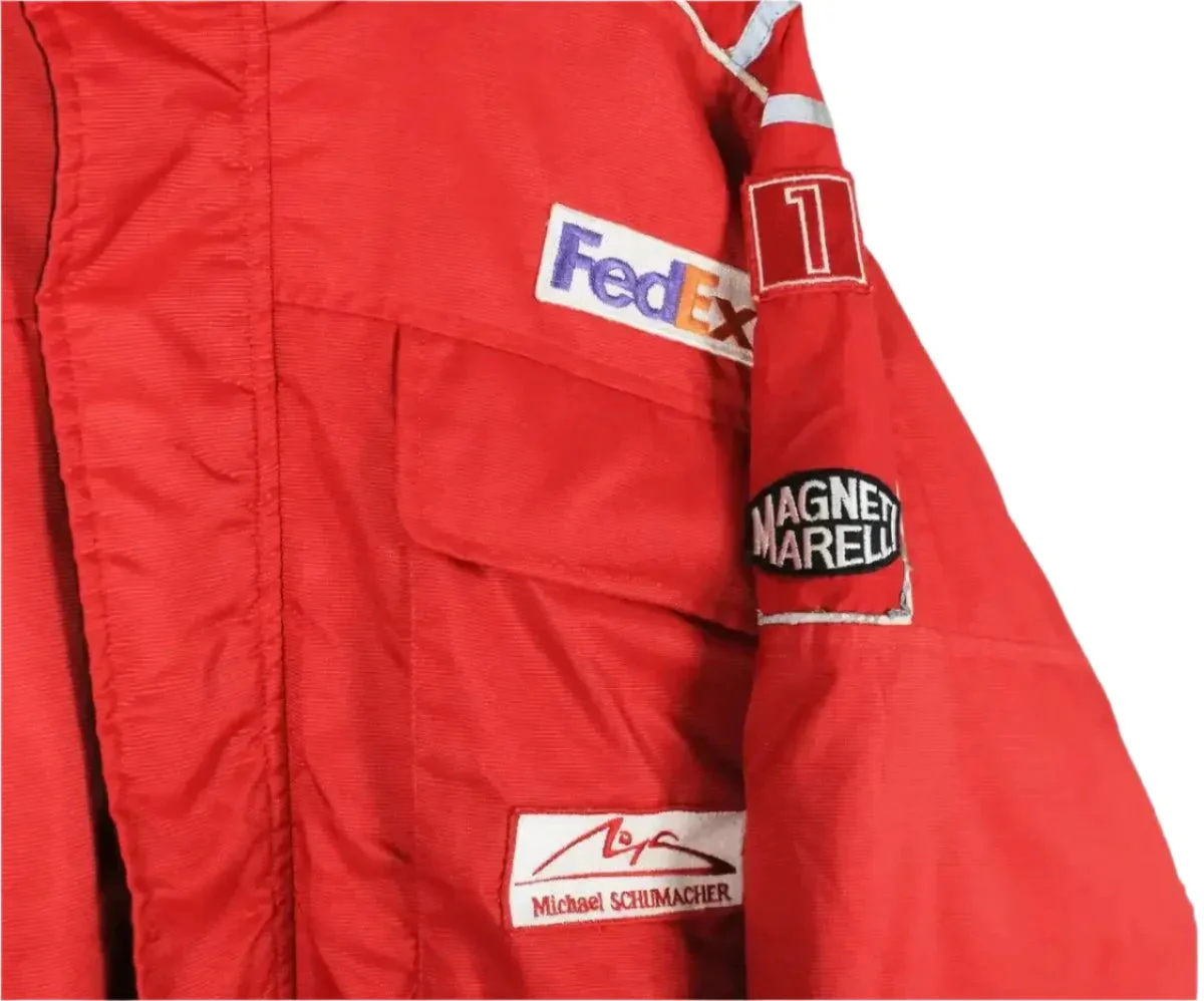 Michael Schumacher Vintage Ferrari Shell Jacket - Embroidered F1 Gear - Image 3
