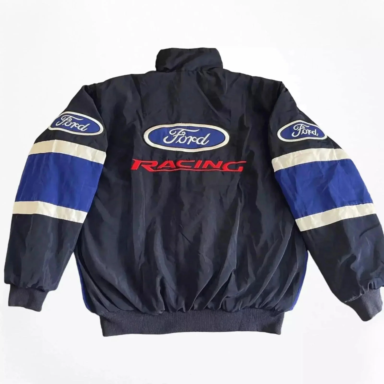 Vintage Ford F1 Racing Bomber Jacket - Embroidered Motorsport Gear - Image 2