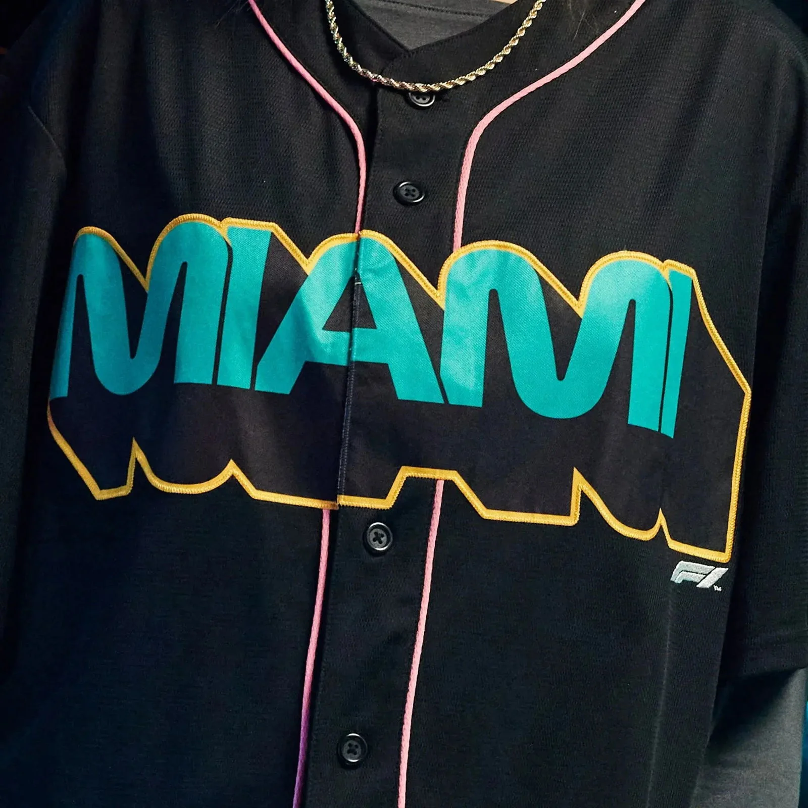 Formula 1 Miami Baseball Jersey | Official Franchise Merchandise - Image 4