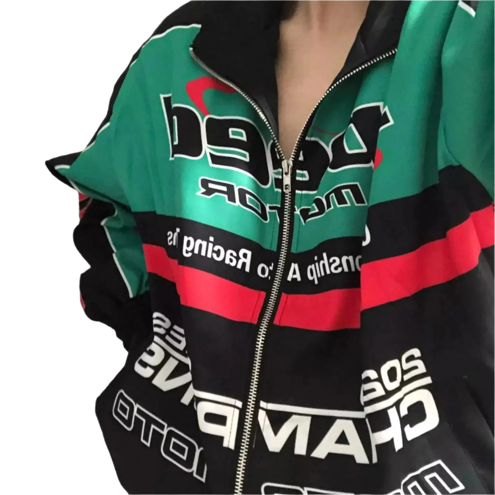 Speed Motor Green F1 Racing Jacket - Stylish Motorsport Gear - Image 2